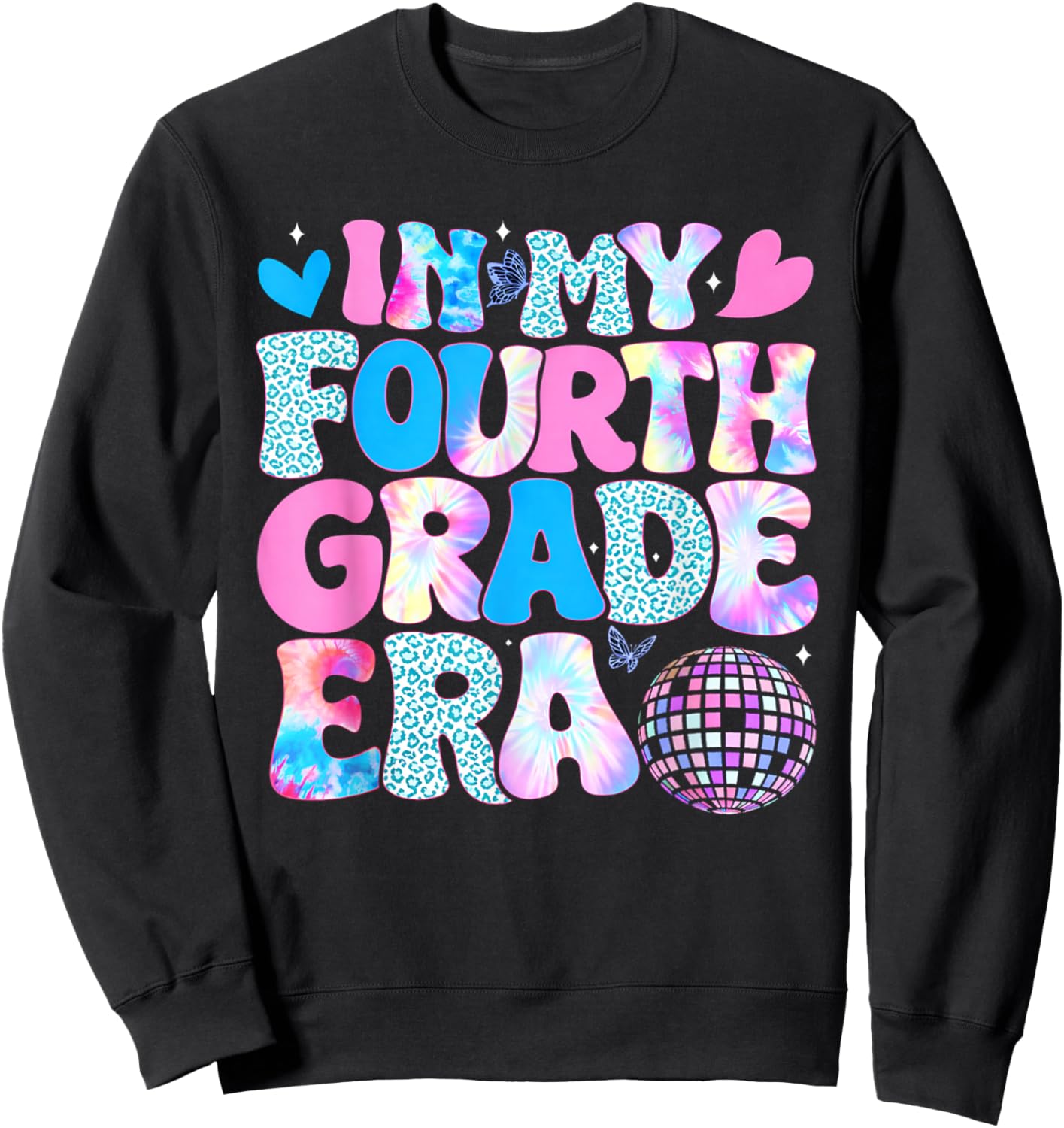 in My Fourth Grade Era 4th Grade Teacher Student Boy Girl Sweatshirt - Sweatshirt | Black