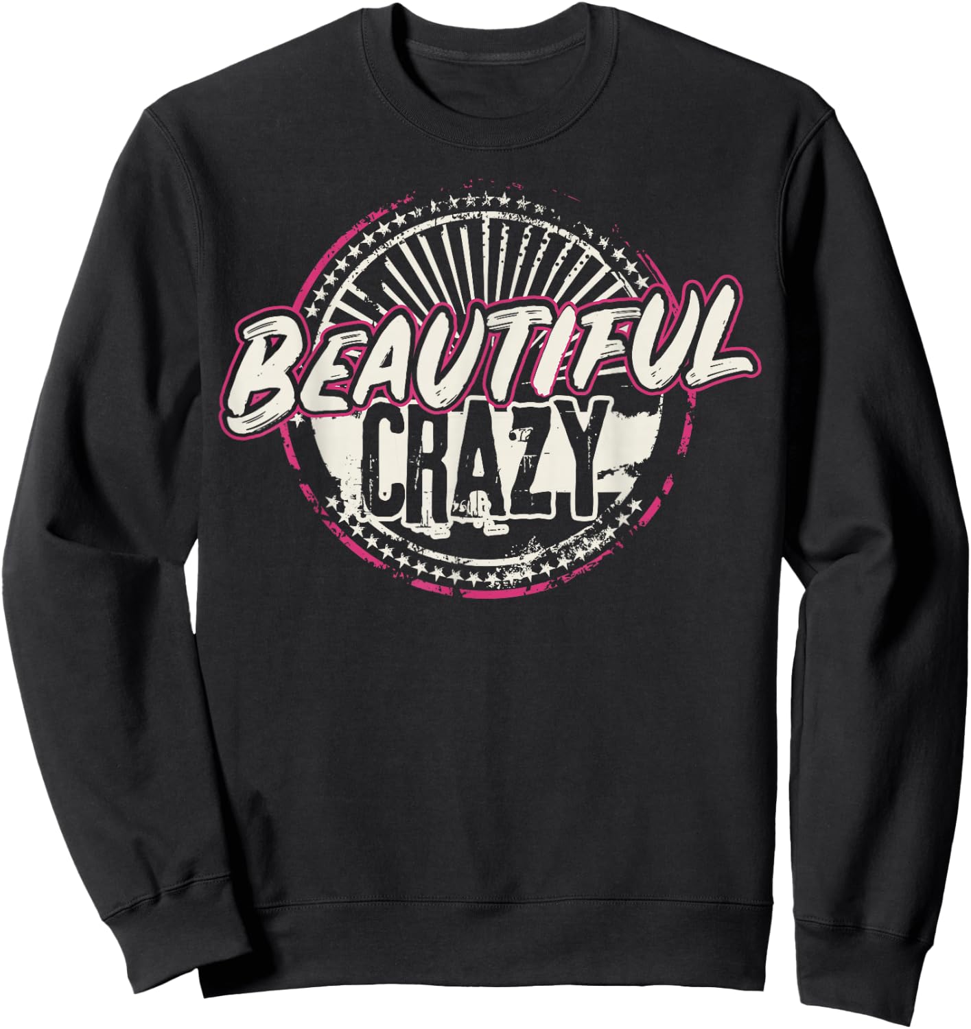 Crazy Women Beautiful Country Music Girl Design Idea Small Sweatshirt - Sweatshirt | Black