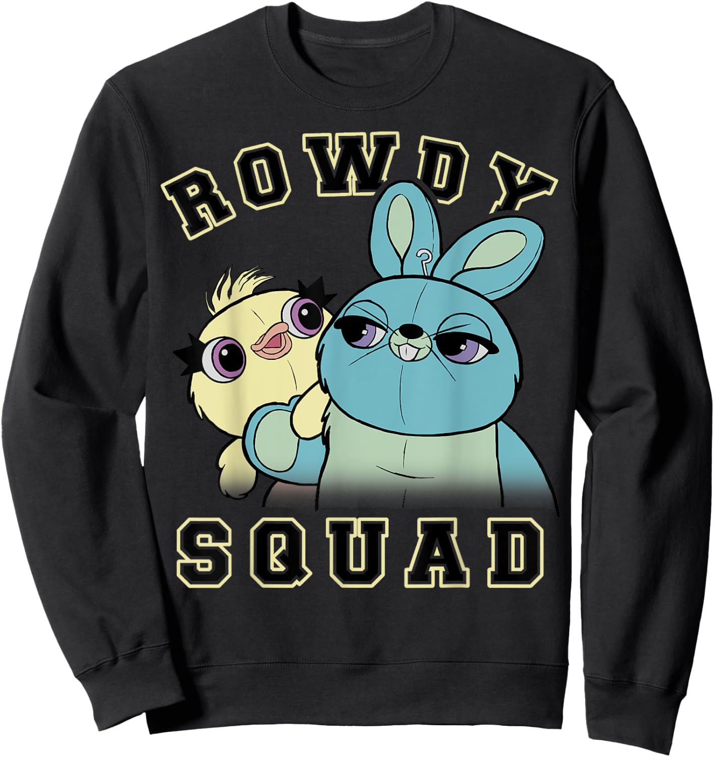 Disney Pixar Toy Story 4 Ducky & Bunny Rowdy Squad Friends Sweatshirt - Sweatshirt | Black