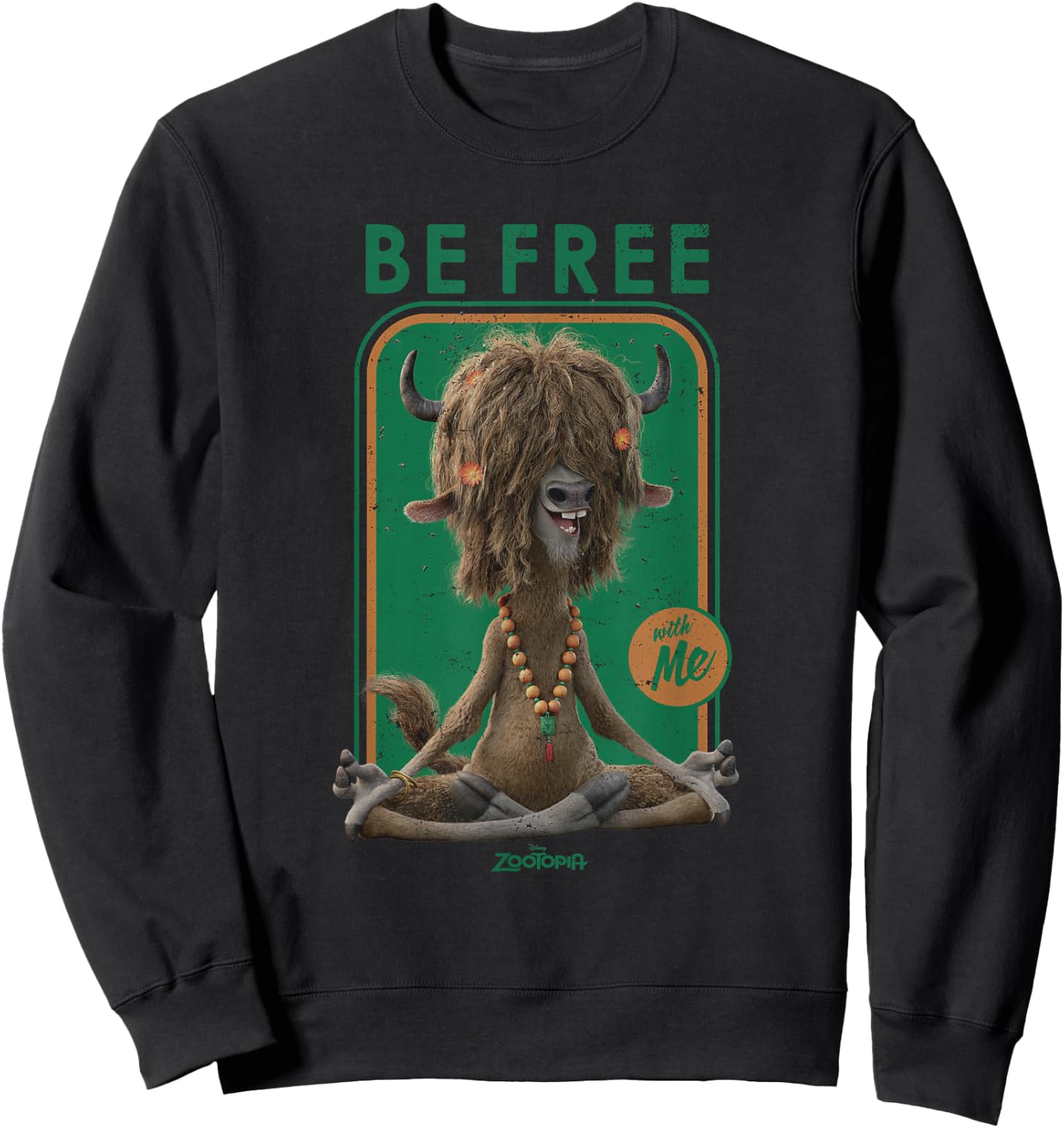Disney Zootopia Yax the Yak Be Free With Me Sweatshirt - Sweatshirt | Black