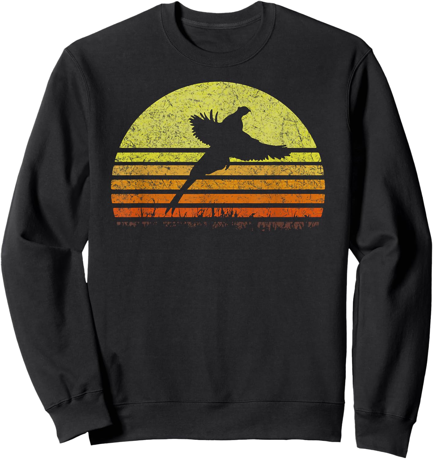 Pheasant Hunting South Dakota Upland Bird Game Hunter Retro Sweatshirt - Sweatshirt | Black