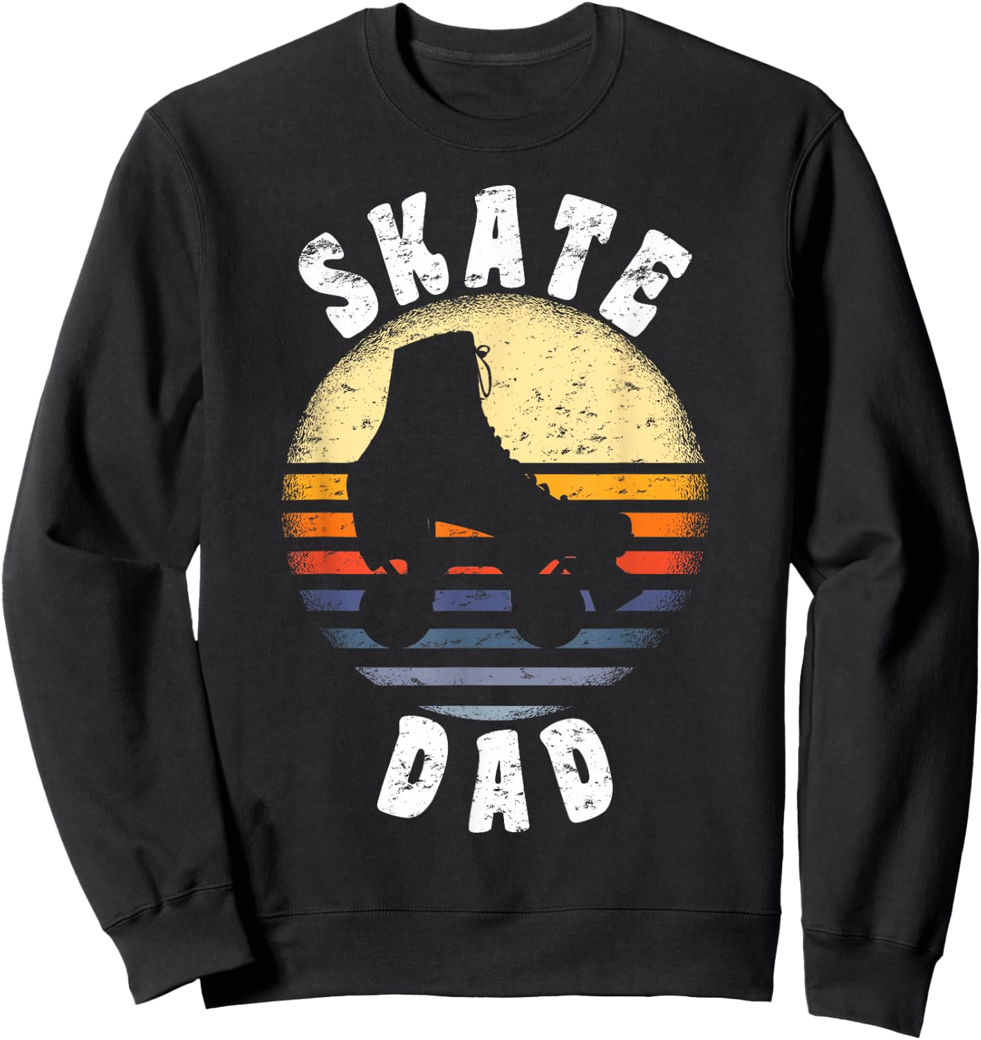 Roller Skate Dad Shirt Vintage Rollerskate Father Gift Sweatshirt - Sweatshirt | Black