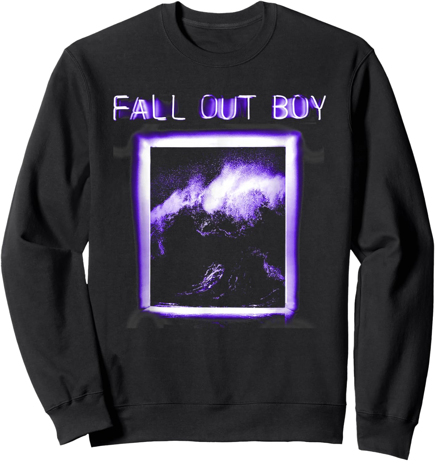 Fall Out Boy - Neon Wave Window Small Sweatshirt - Sweatshirt | Black
