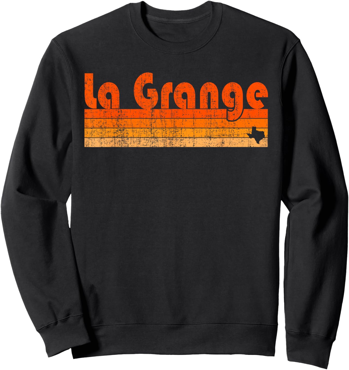 Retro 80s Style La Grange TX Sweatshirt - Sweatshirt | Black