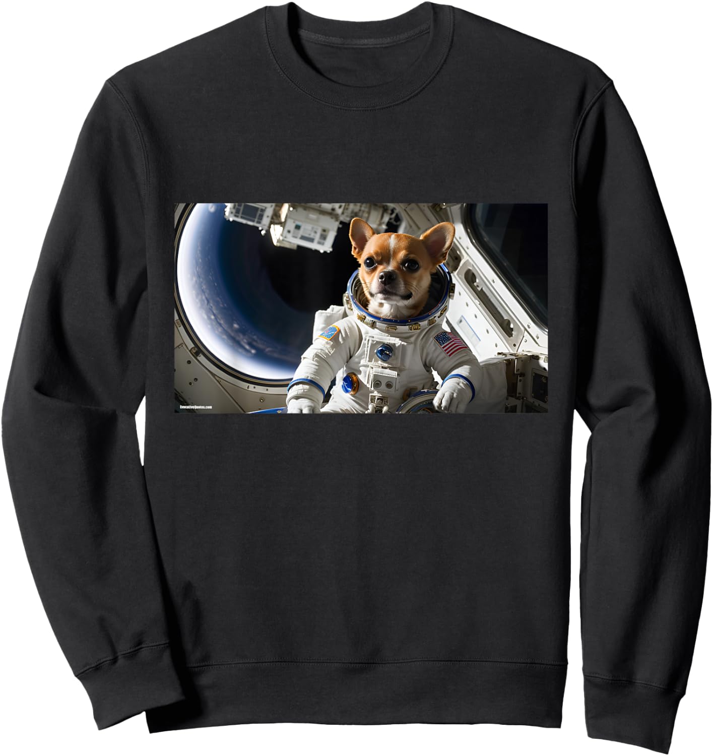 Chihuahua In Space Sweatshirt - Sweatshirt | Black