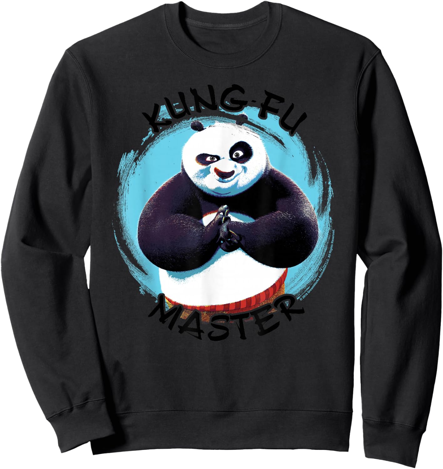 Kung Fu Panda Po Kung Fu Master Paint Smear Portrait Sweatshirt - Sweatshirt | Black