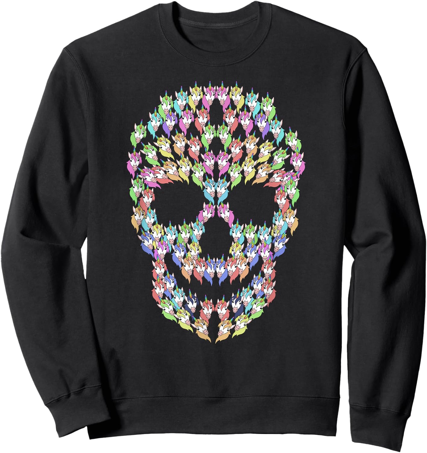 Unicorn Skull Sweatshirt - Sweatshirt | Black