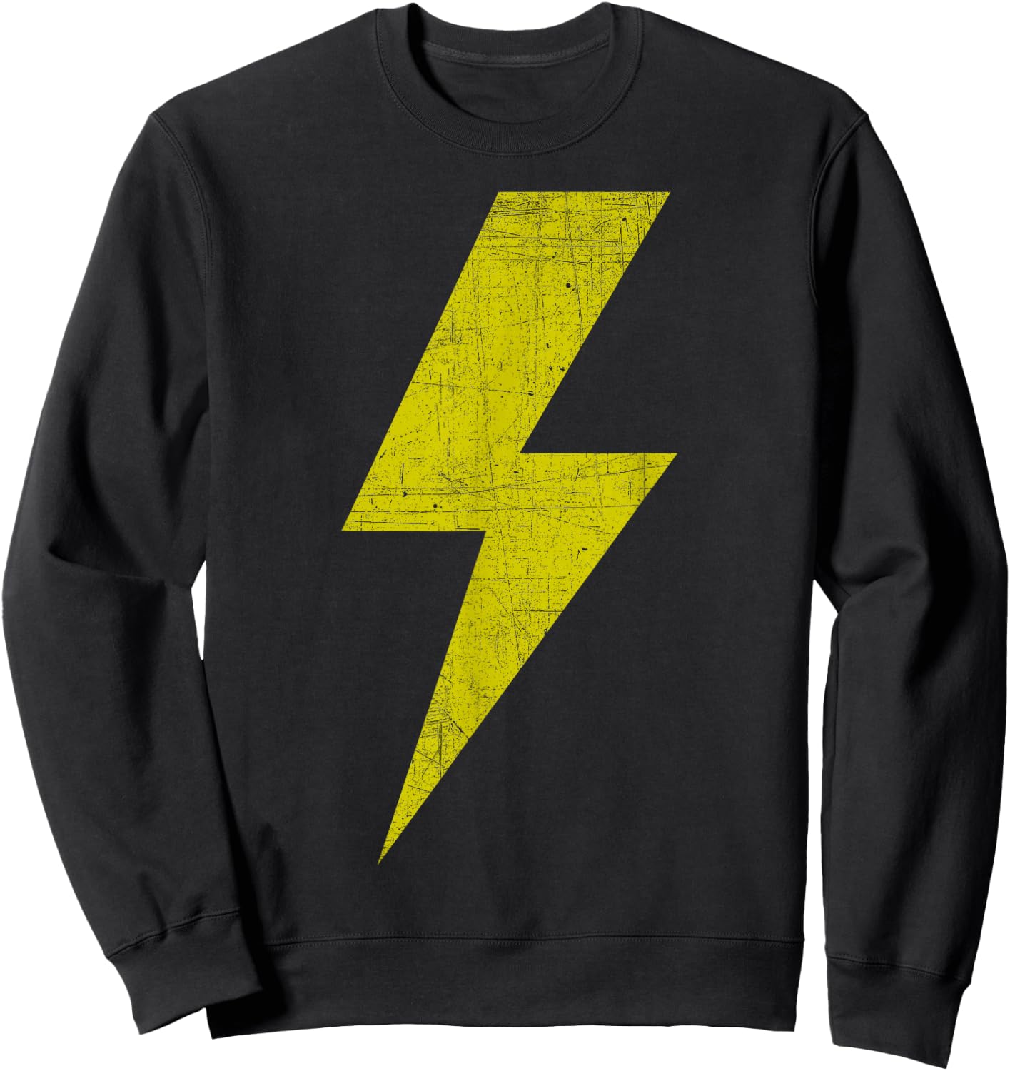 Yellow Thunderbolt Bolt Lightning Team Sweatshirt - Sweatshirt | Black