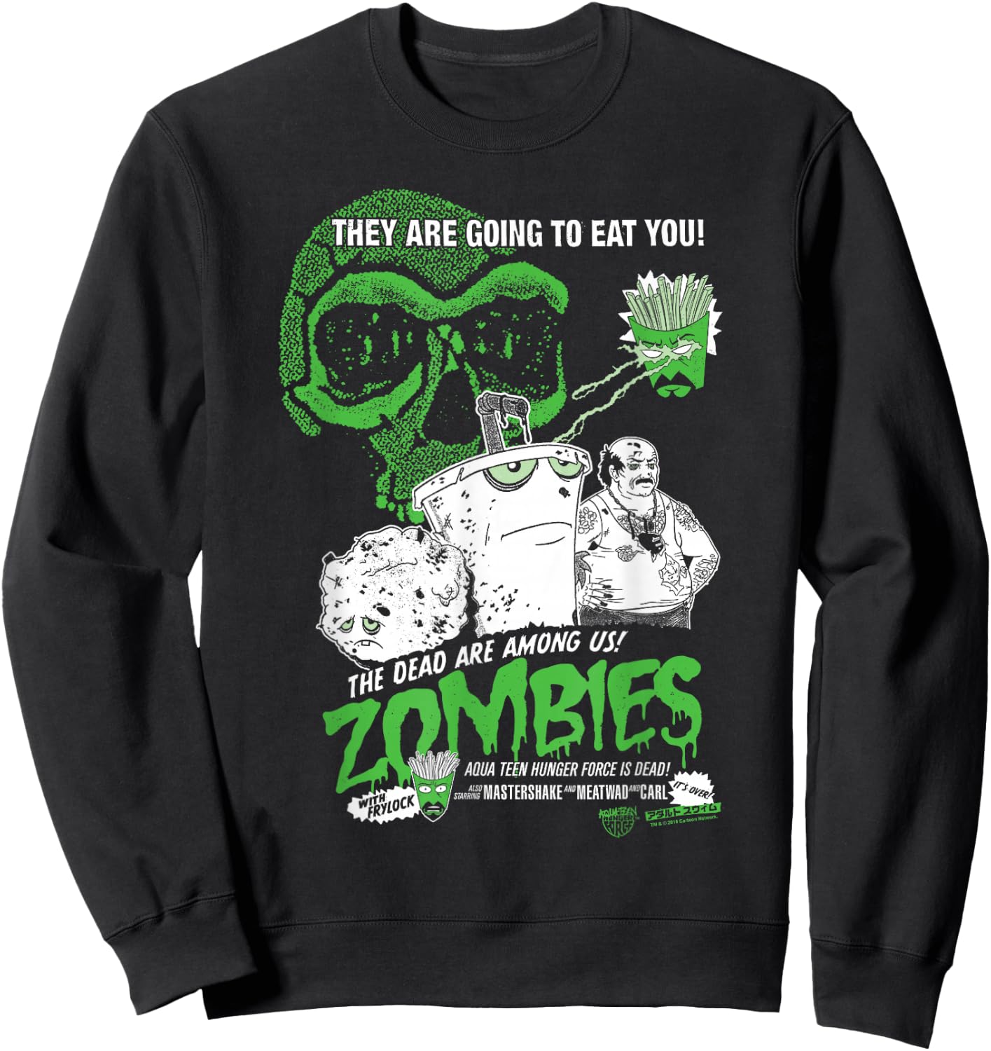 Aqua Teen Hunger Force Zombies Sweatshirt - Sweatshirt | Black