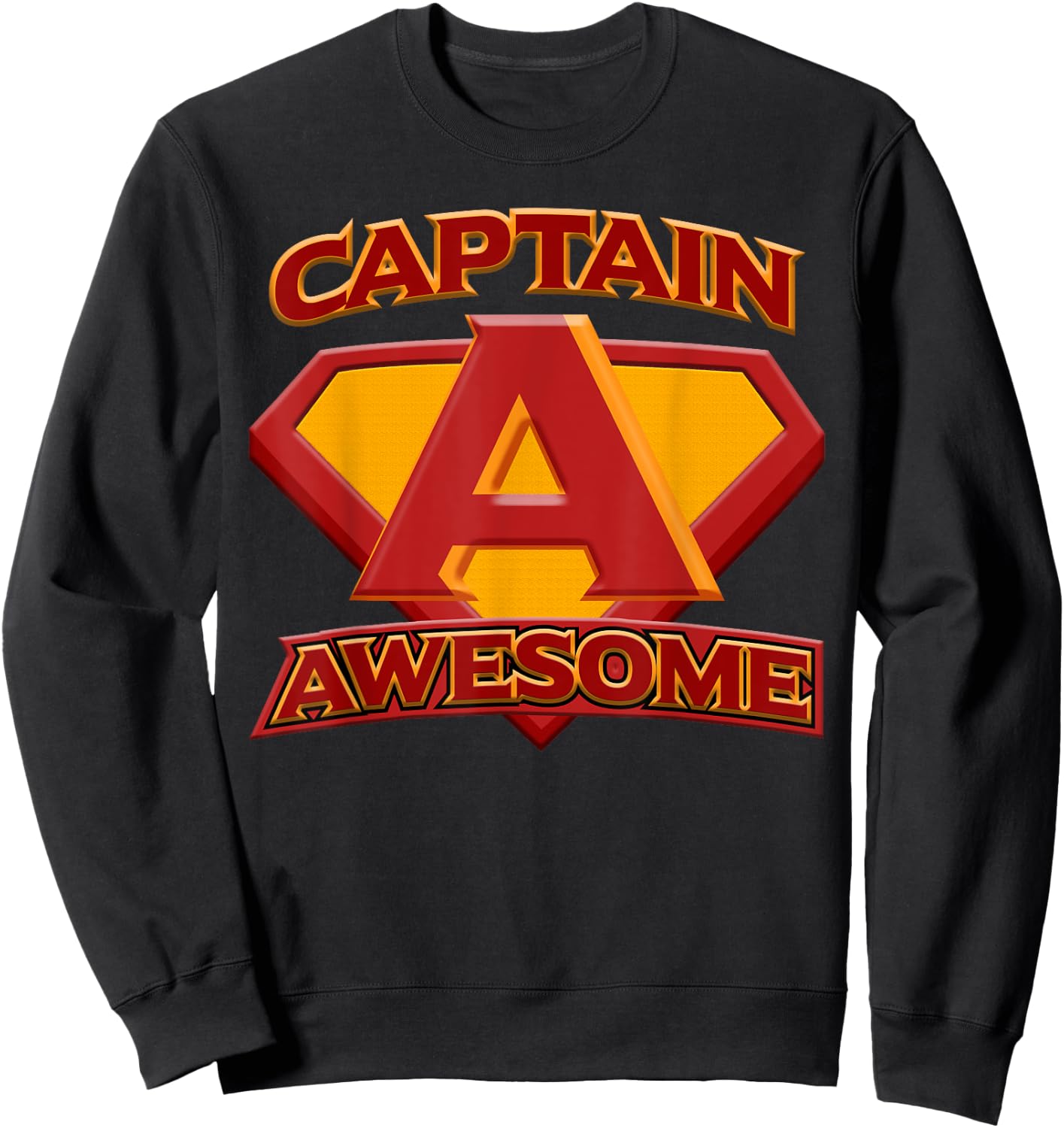 Funny t shirt, Captain AWESOME Sweatshirt - Sweatshirt | Black