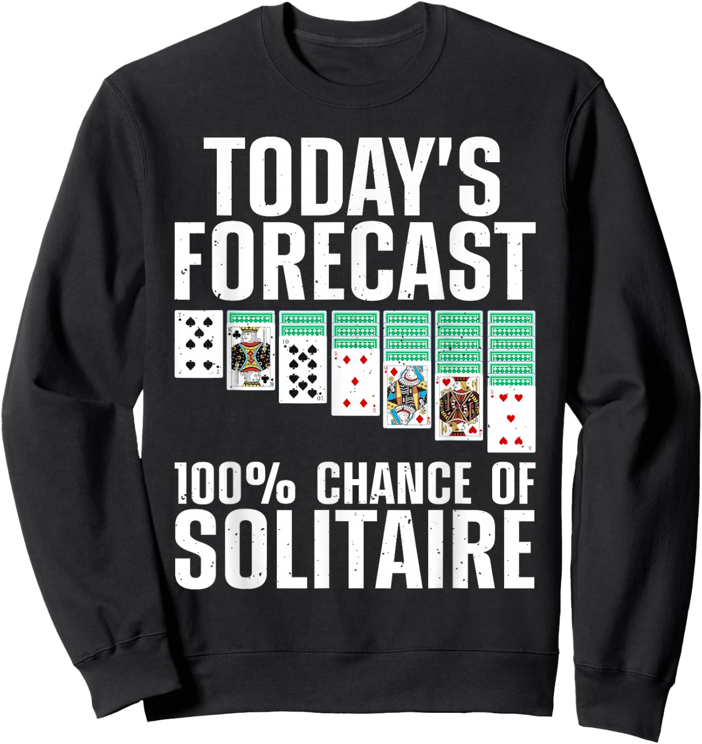 Solitaire Design Women Solitaire Player Solitaire Sweatshirt - Sweatshirt | Black