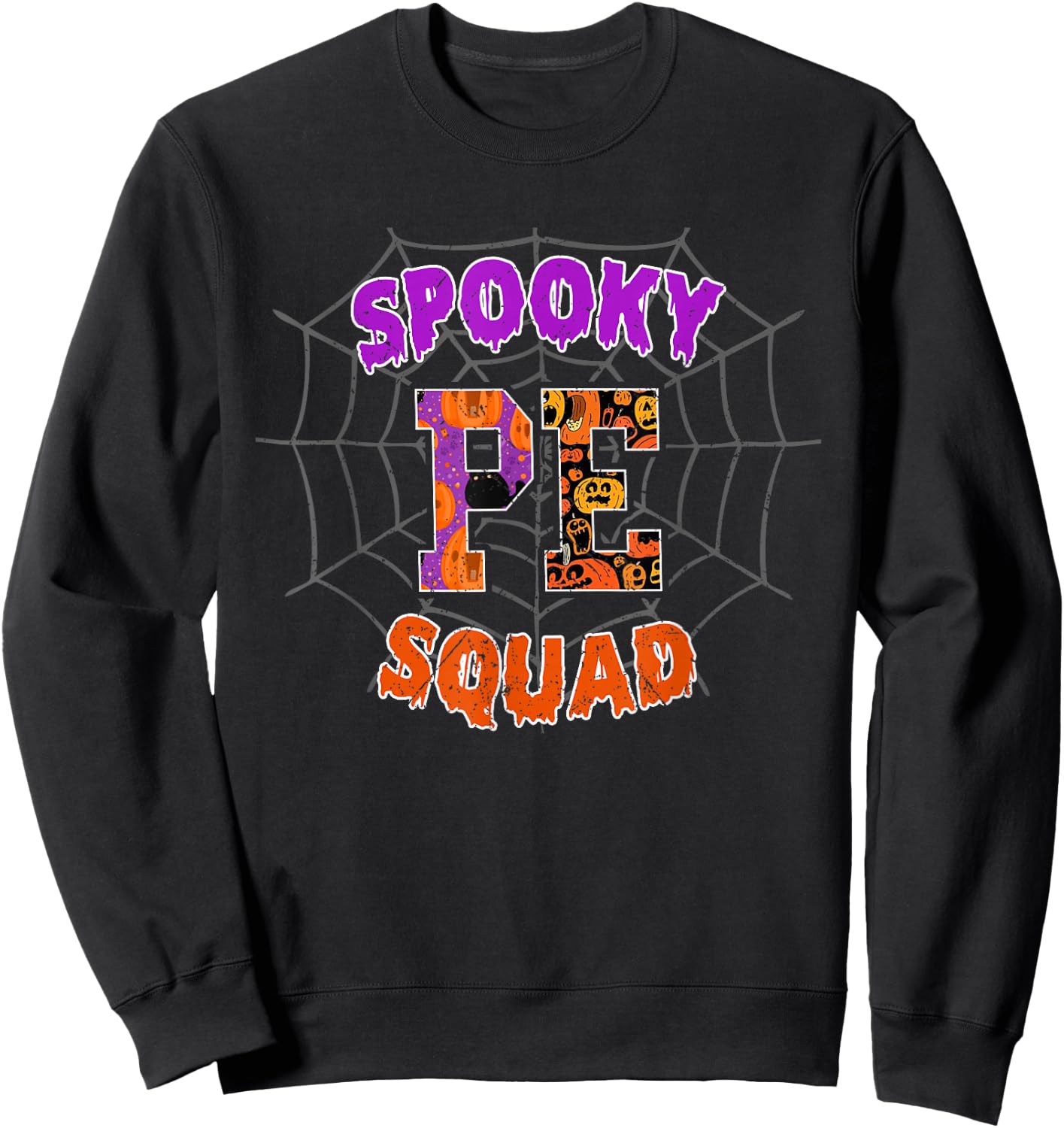 PE Squad Team PE Teacher Halloween Sweatshirt - Sweatshirt | Black
