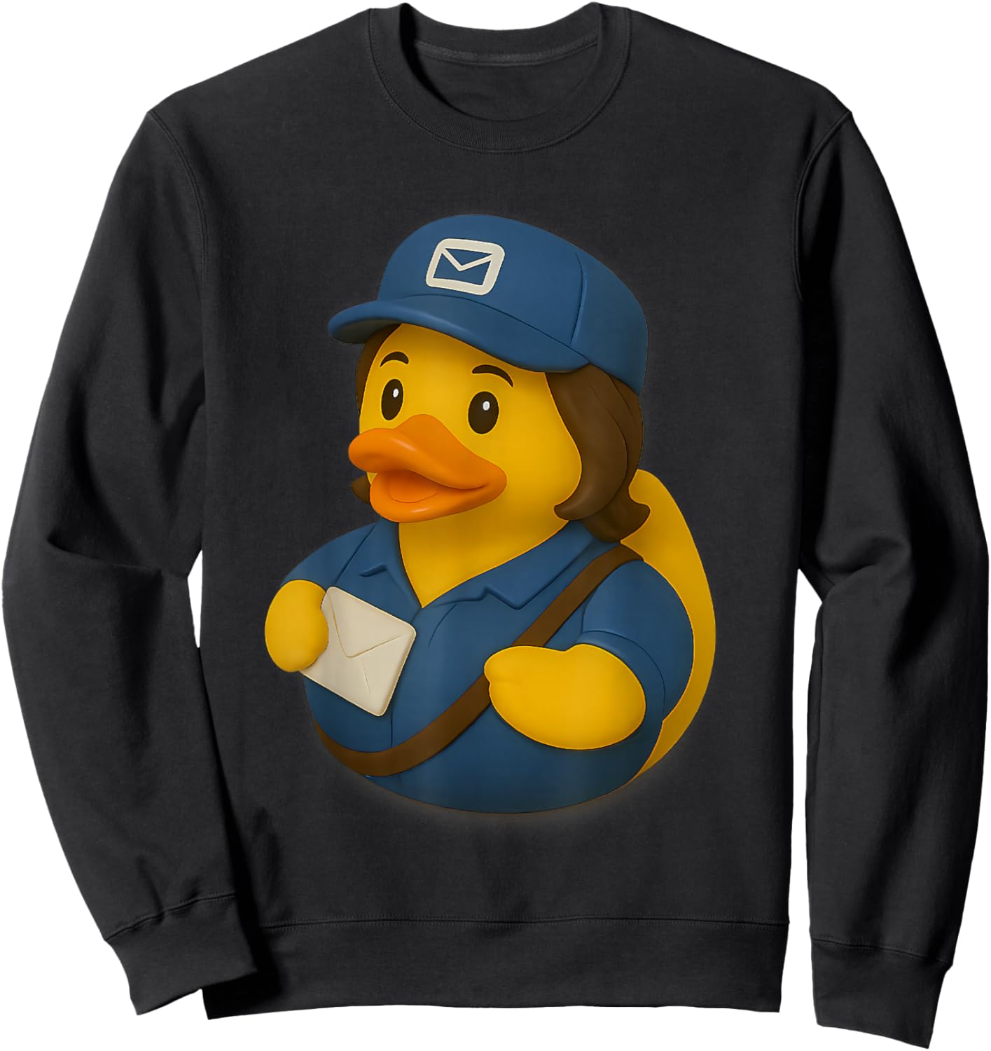 Rubber Duck Mail Lady Ducky Duckie Women Sweatshirt - Sweatshirt | Black
