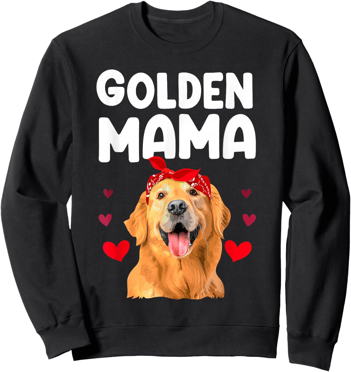 Golden Retriever Design For Mom Women Golden Retriever Lover Sweatshirt - Sweatshirt | Black