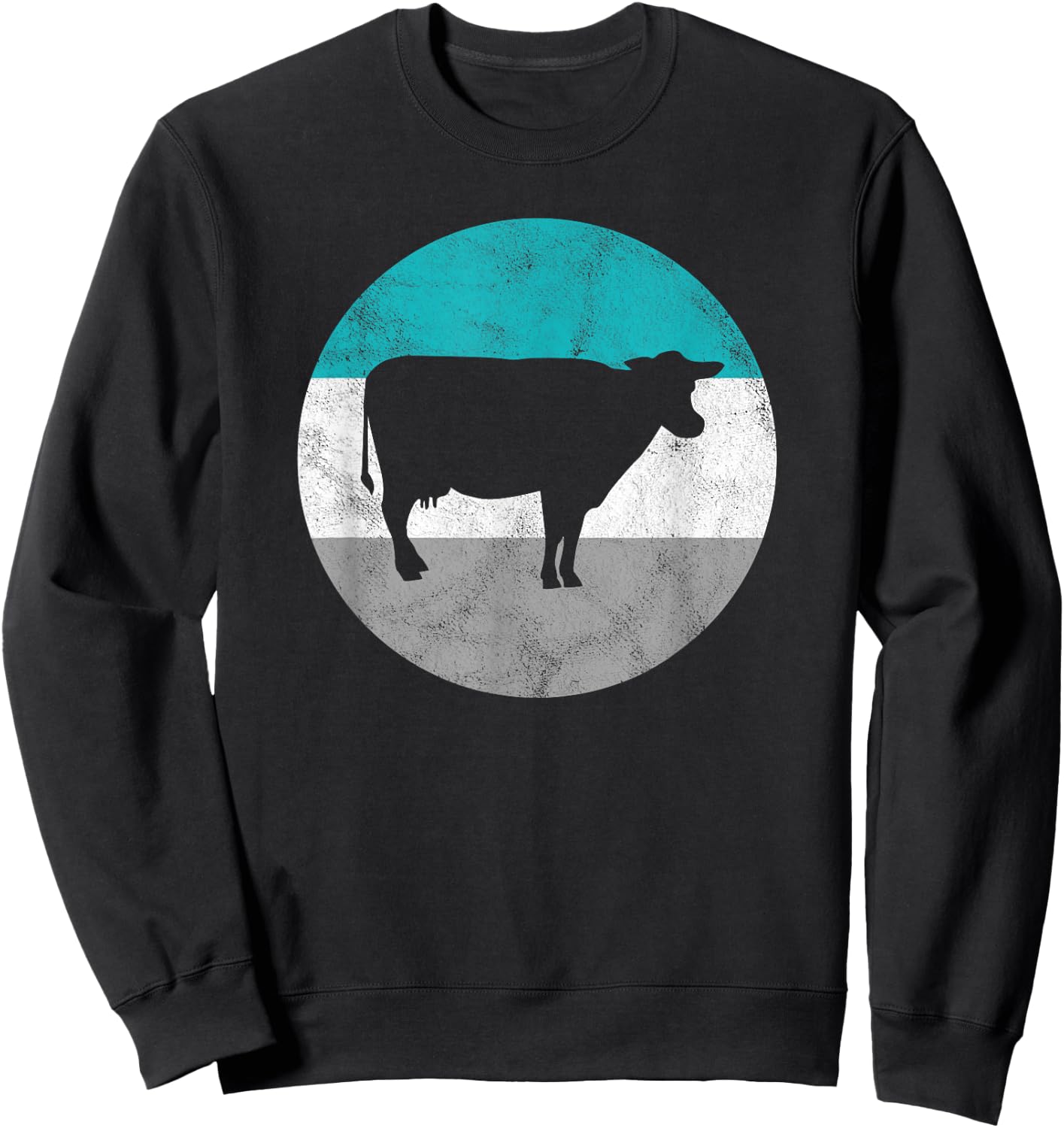 Cow Gift Shirt Women Boys & Girls Sweatshirt - Sweatshirt | Black