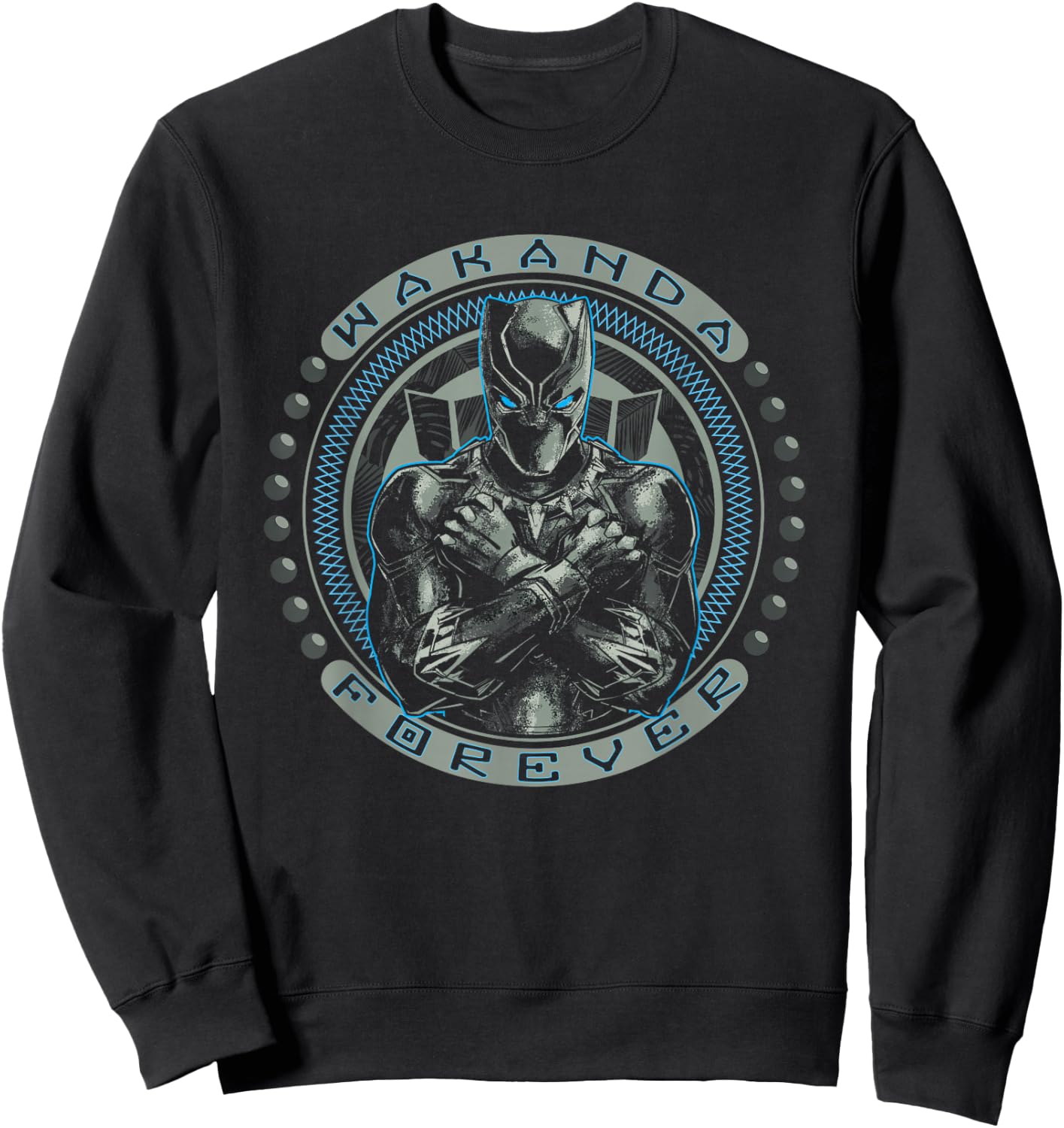 Marvel Black Panther T'Challa Wakanda Forever Black Small Sweatshirt - Sweatshirt | Black
