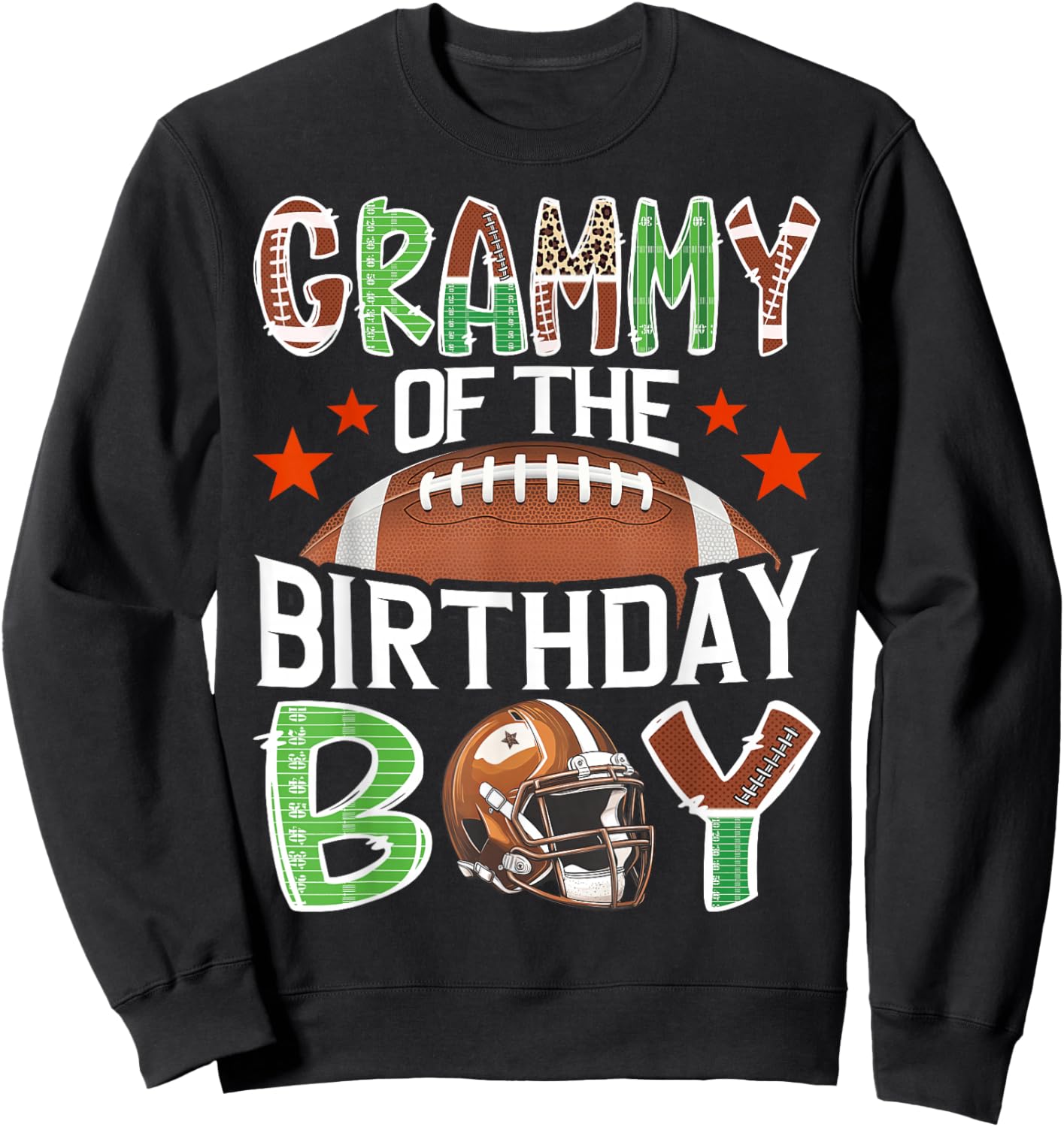 Grammy of The Birthday Boy Game Day Football Lover Sweatshirt - Sweatshirt | Black