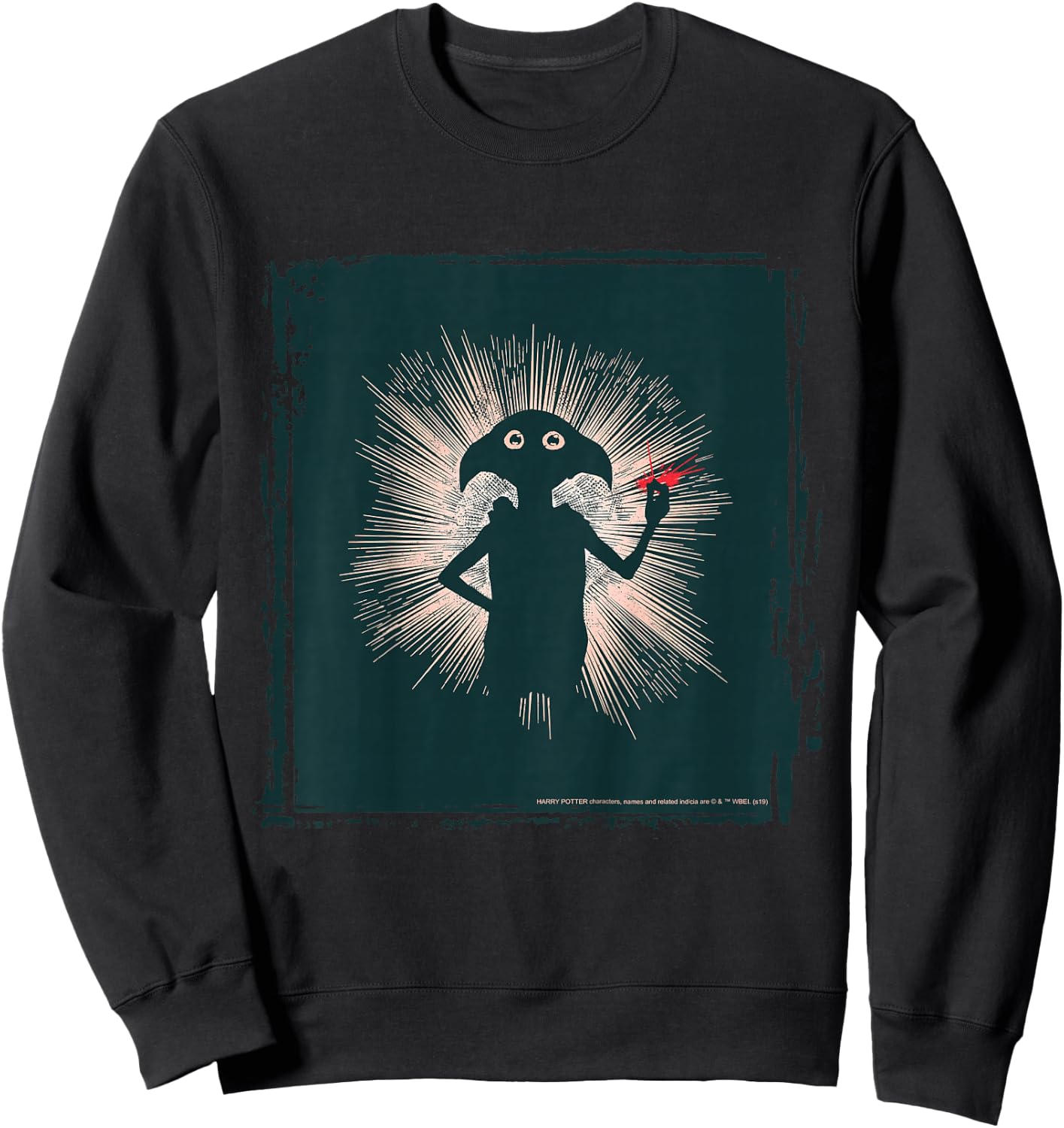 Kids Harry Potter Dobby Magical Snap Silhouette Sweatshirt - Sweatshirt | Black