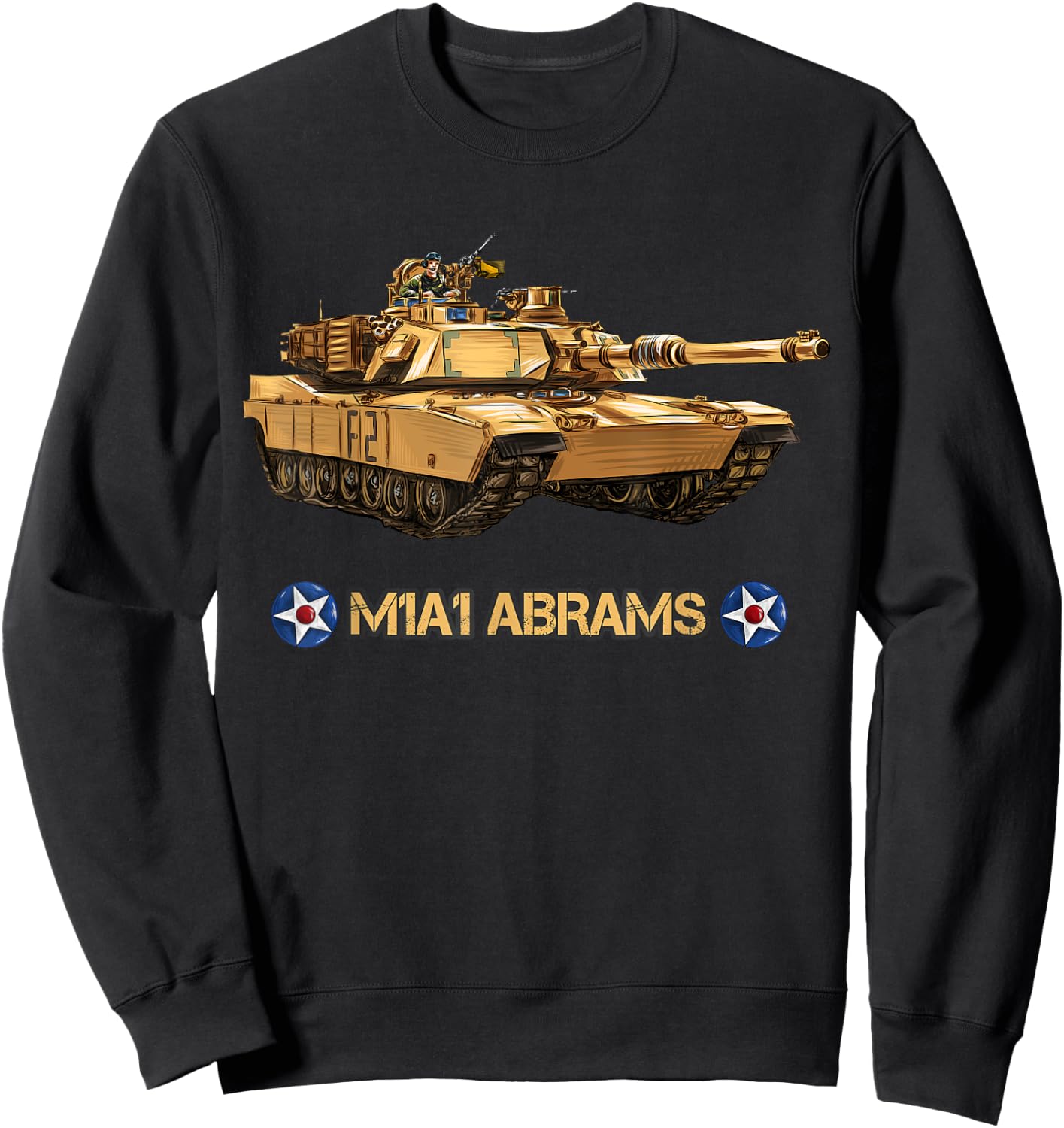 M1A2 Abrams Main Battle Tank Army Tanker Veteran gift Sweatshirt - Sweatshirt | Black