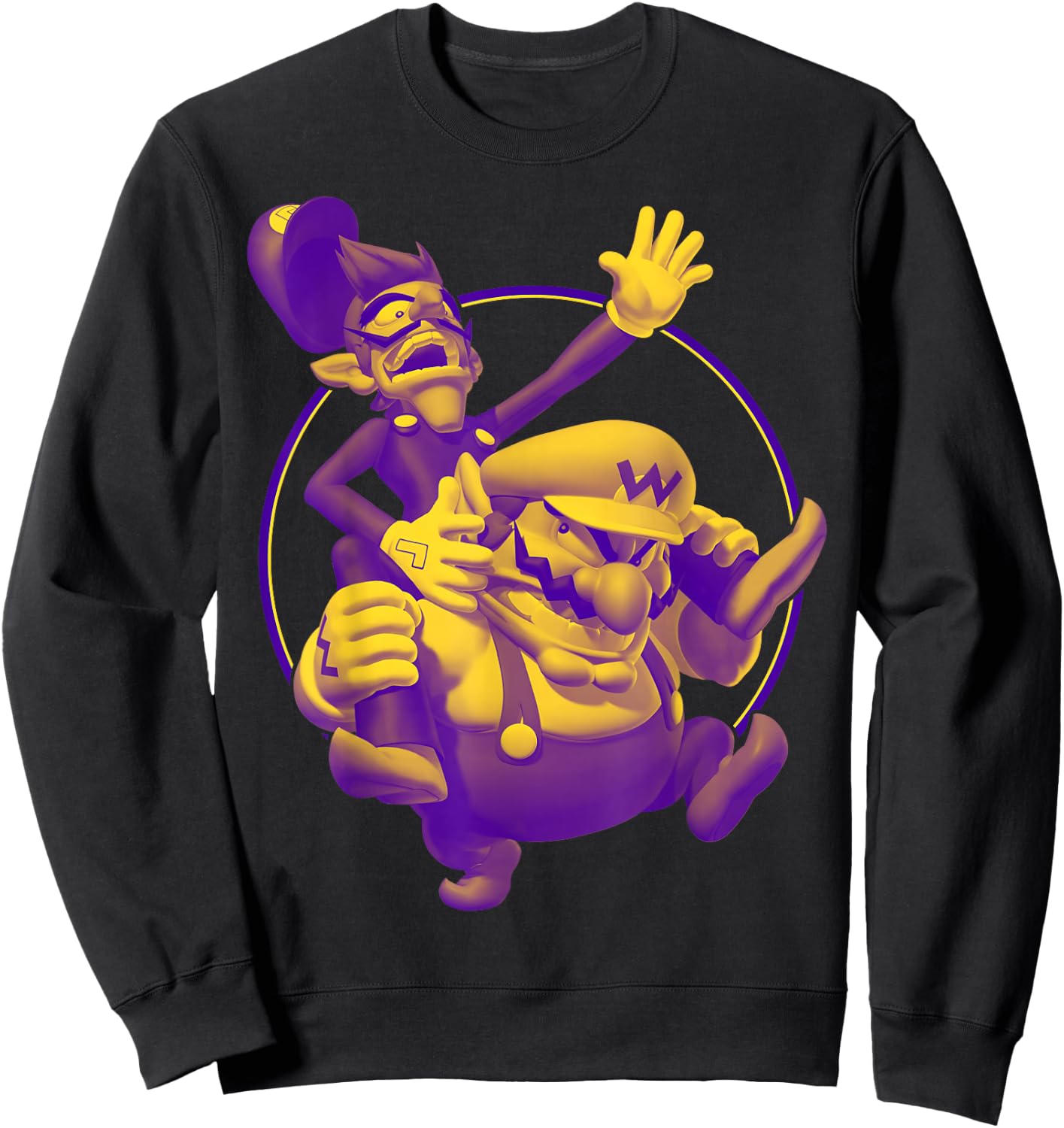 Nintendo Super Mario Waluigi & Wario Duo Graphic Sweatshirt - Sweatshirt | Black