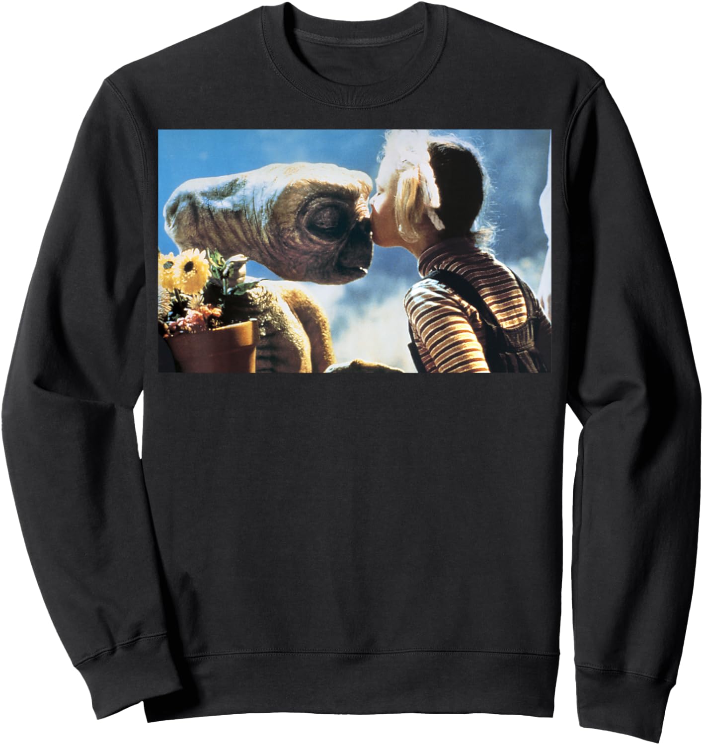E.T. Gertie Kissing E.T. On the Nose Graphic Sweatshirt - Sweatshirt | Black
