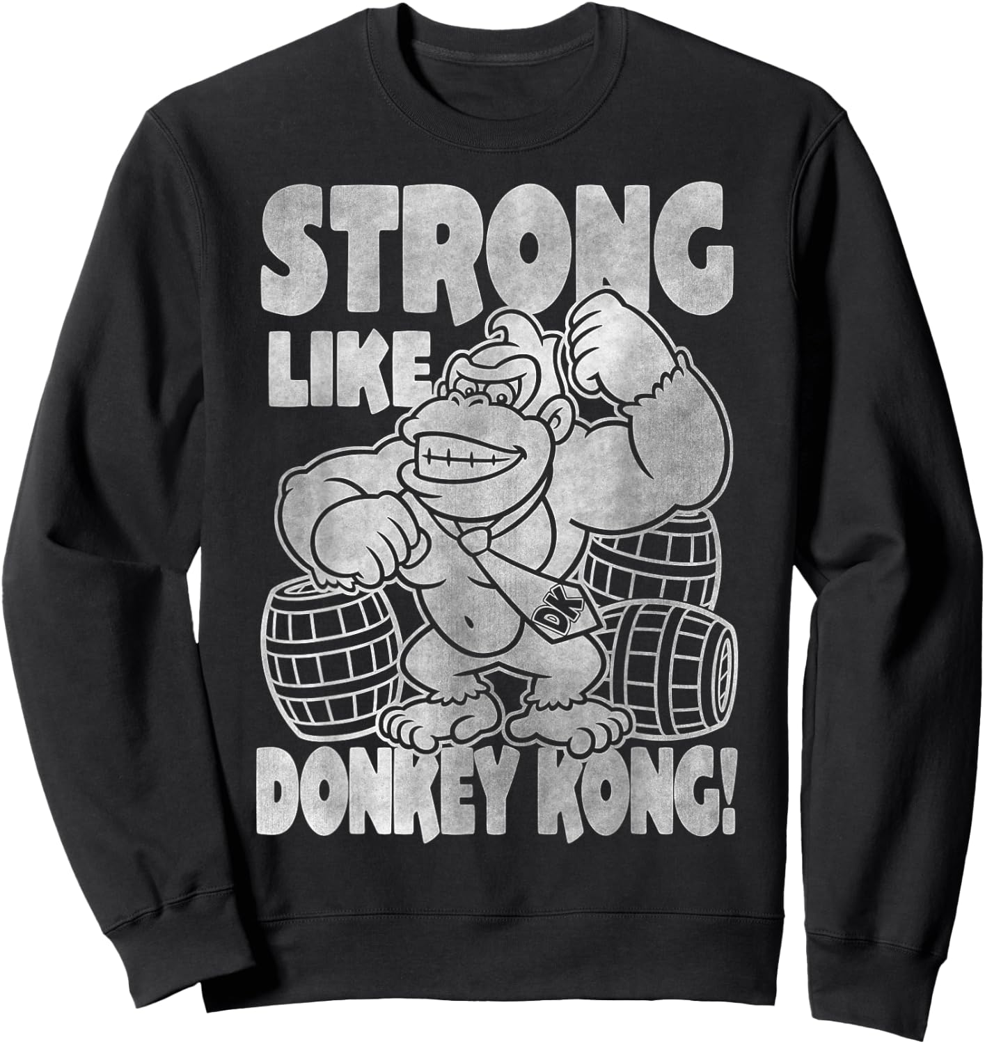 Nintendo Donkey Kong Super Strong Vintage Graphic Sweatshirt - Sweatshirt | Black