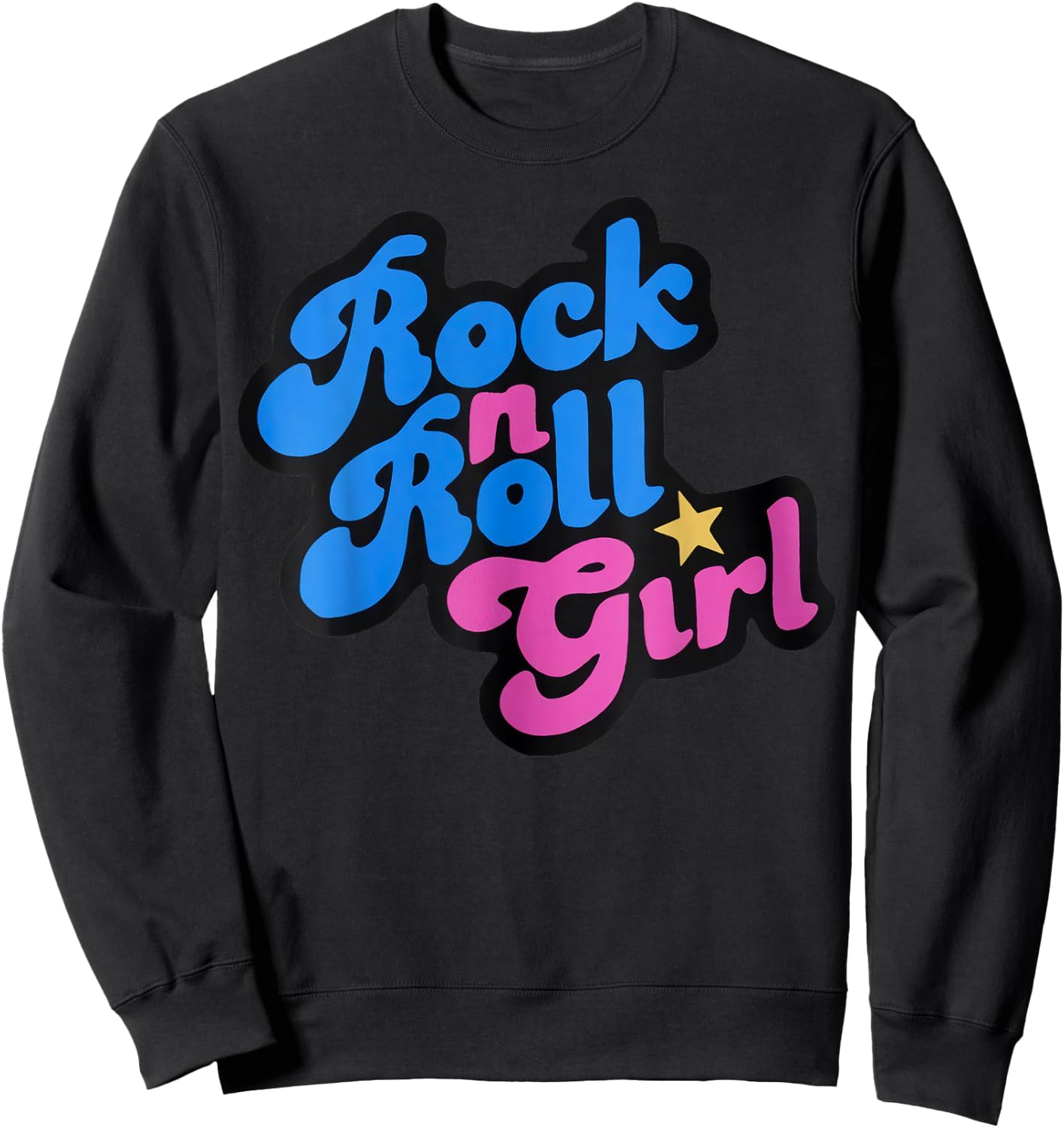 Rock N Roll Girl Ocean Fish Halloween Costumes Group Family Sweatshirt - Sweatshirt | Black