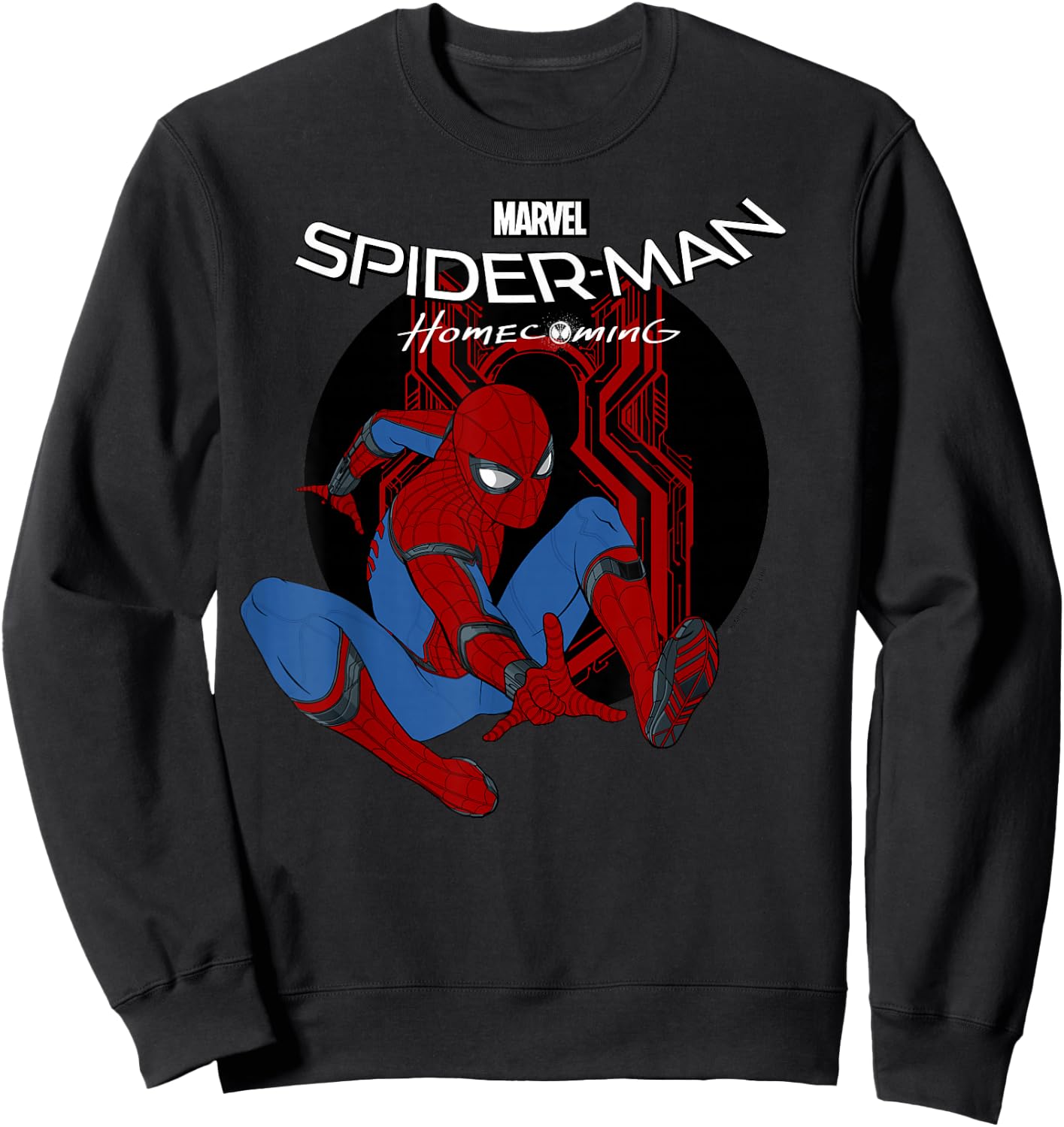 Marvel Spider-Man Homecoming Iconic Jump Pose Badge Sweatshirt - Sweatshirt | Black
