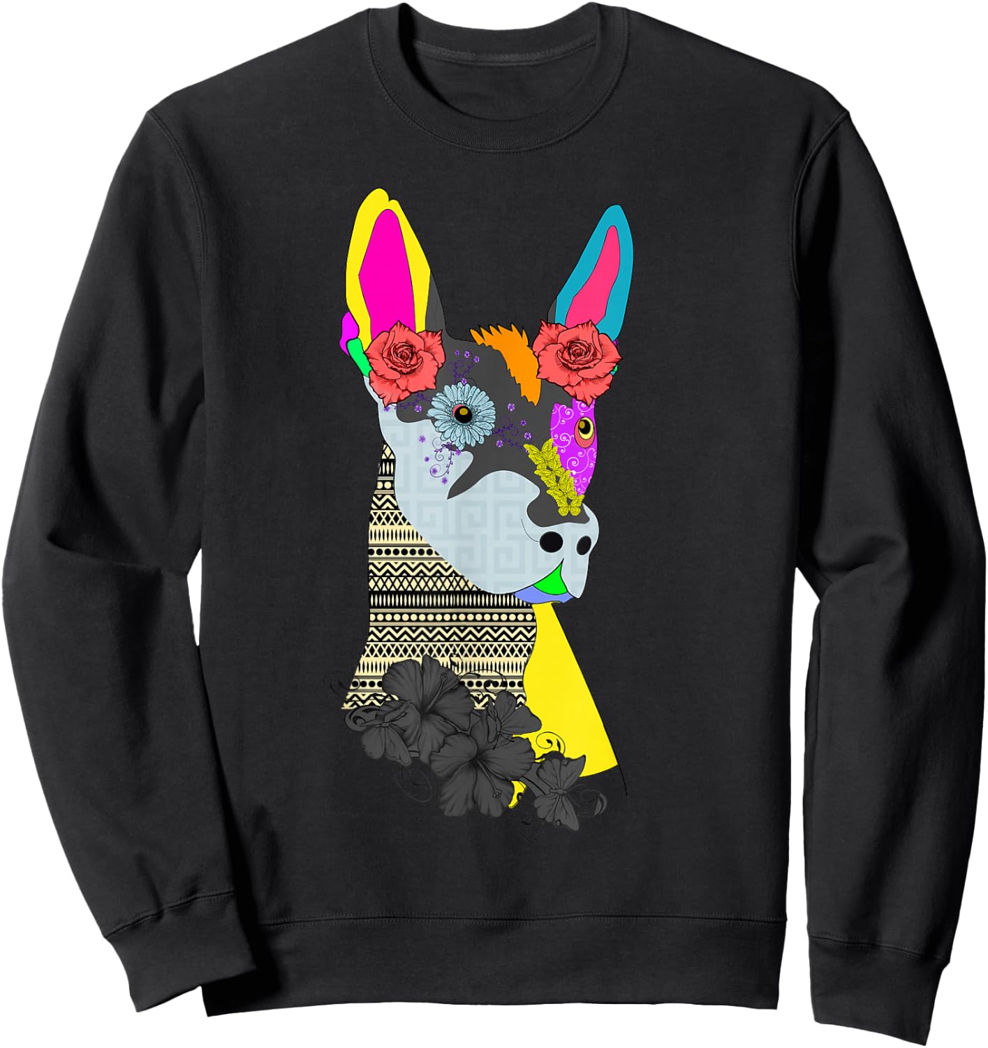 Bald is Beautiful - Xolito Mexican Hairless Dog Sweatshirt - Sweatshirt | Black