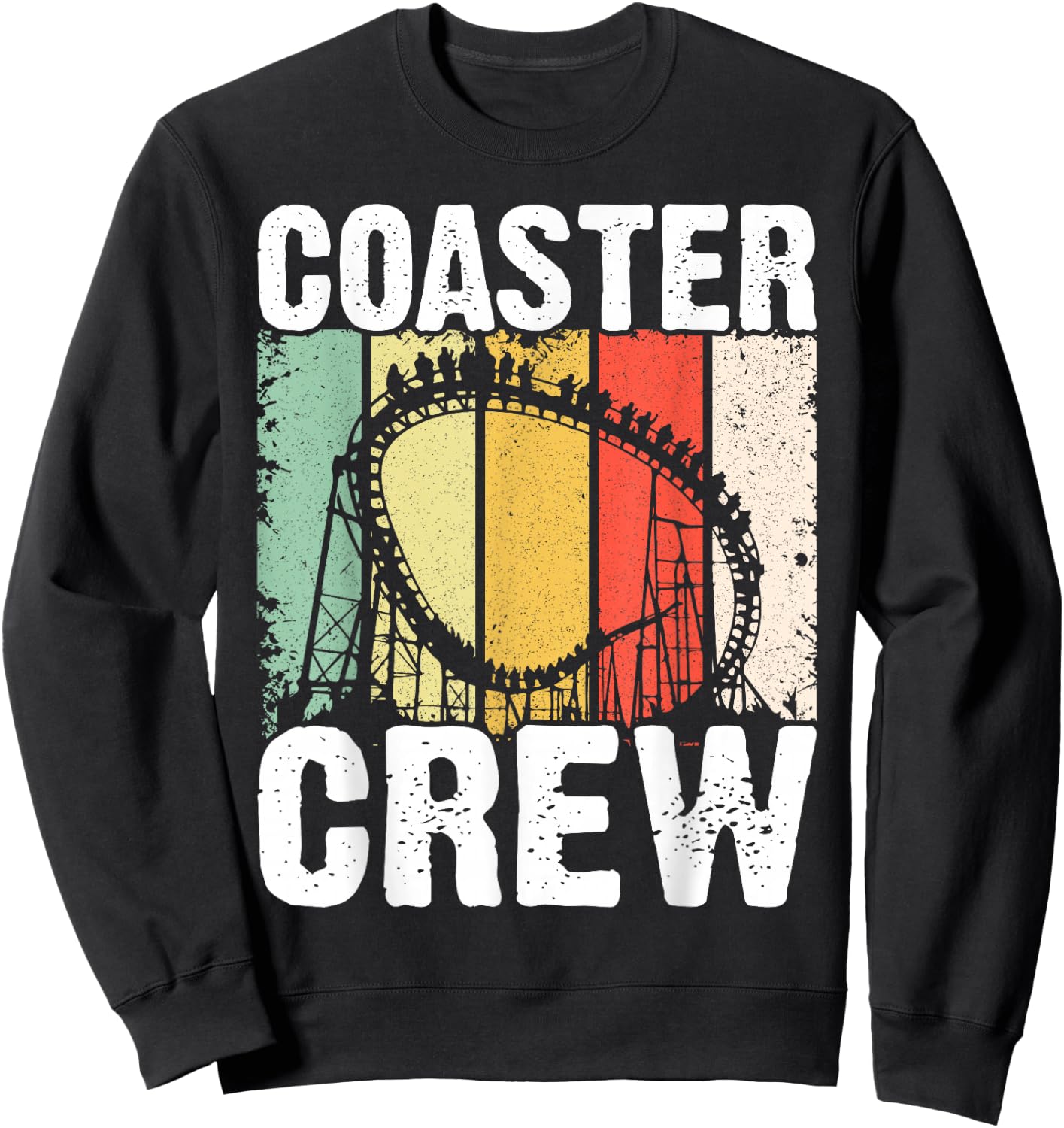 Vintage Rollercoaster Crew I Family Roller Coaster Sweatshirt - Sweatshirt | Black