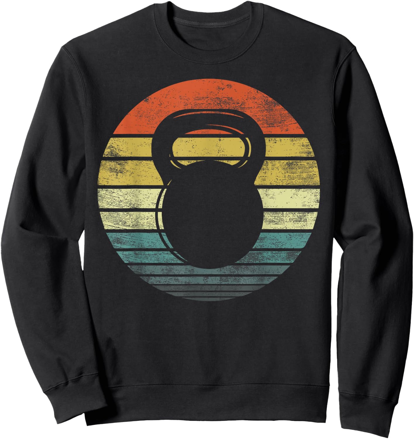 Kettlebell Gifts Funny Workout Retro Vintage Fitness Gym Sweatshirt - Sweatshirt | Black