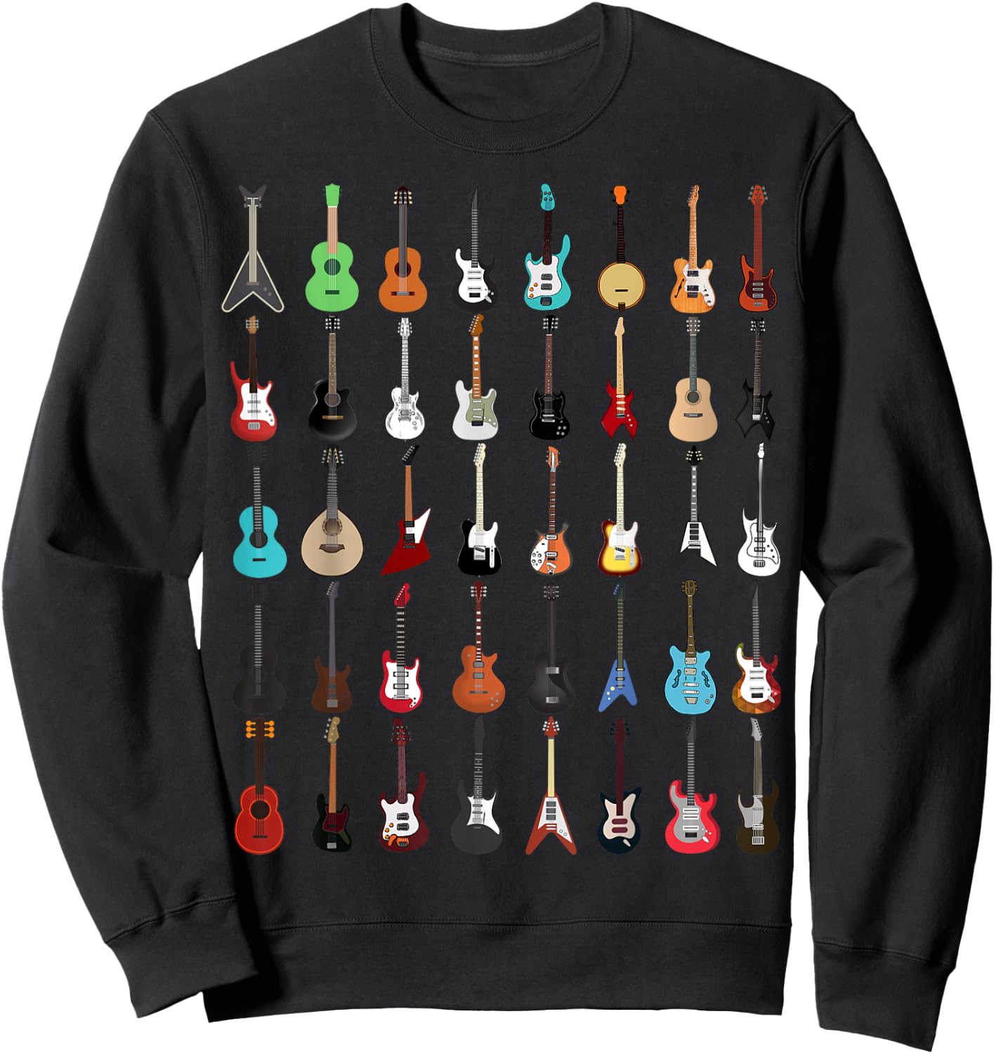 Guitar Musical Instrument T Shirt (Rock N Roll ) Sweatshirt - Sweatshirt | Black