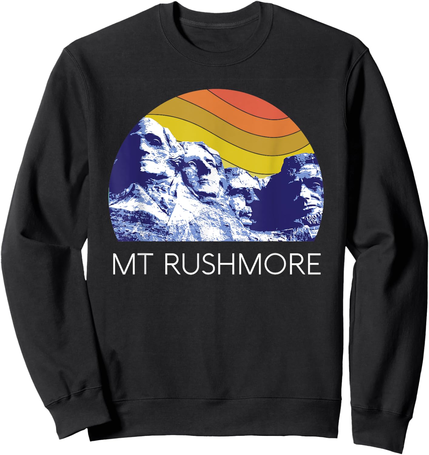 Mount Rushmore USA National Monument Historical American Sweatshirt - Sweatshirt | Black