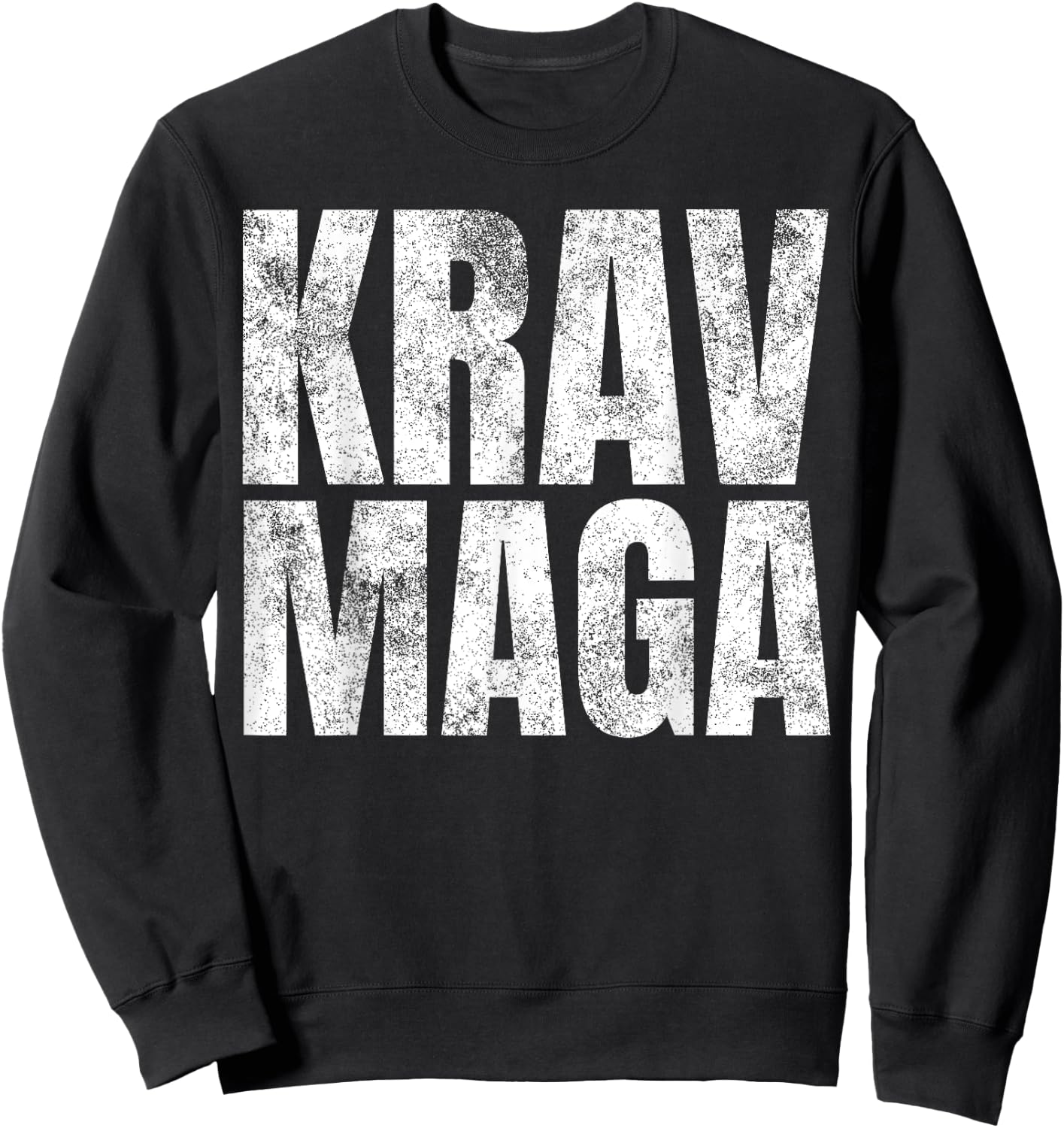 Distressed Krav Maga Israeli Gifts IDF Self-Defense Training Sweatshirt - Sweatshirt | Black