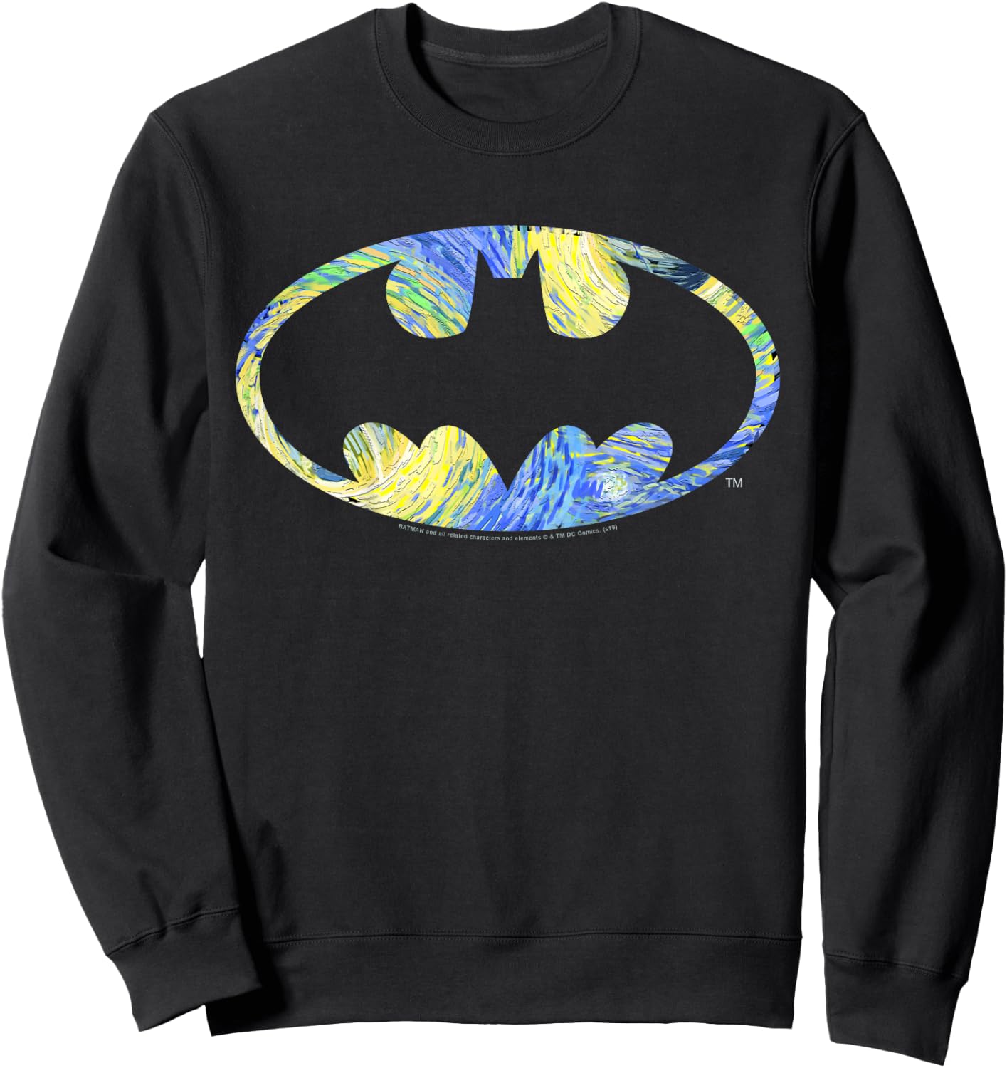 Kids DC Comics Batman Starry Night Logo Sweatshirt - Sweatshirt | Black