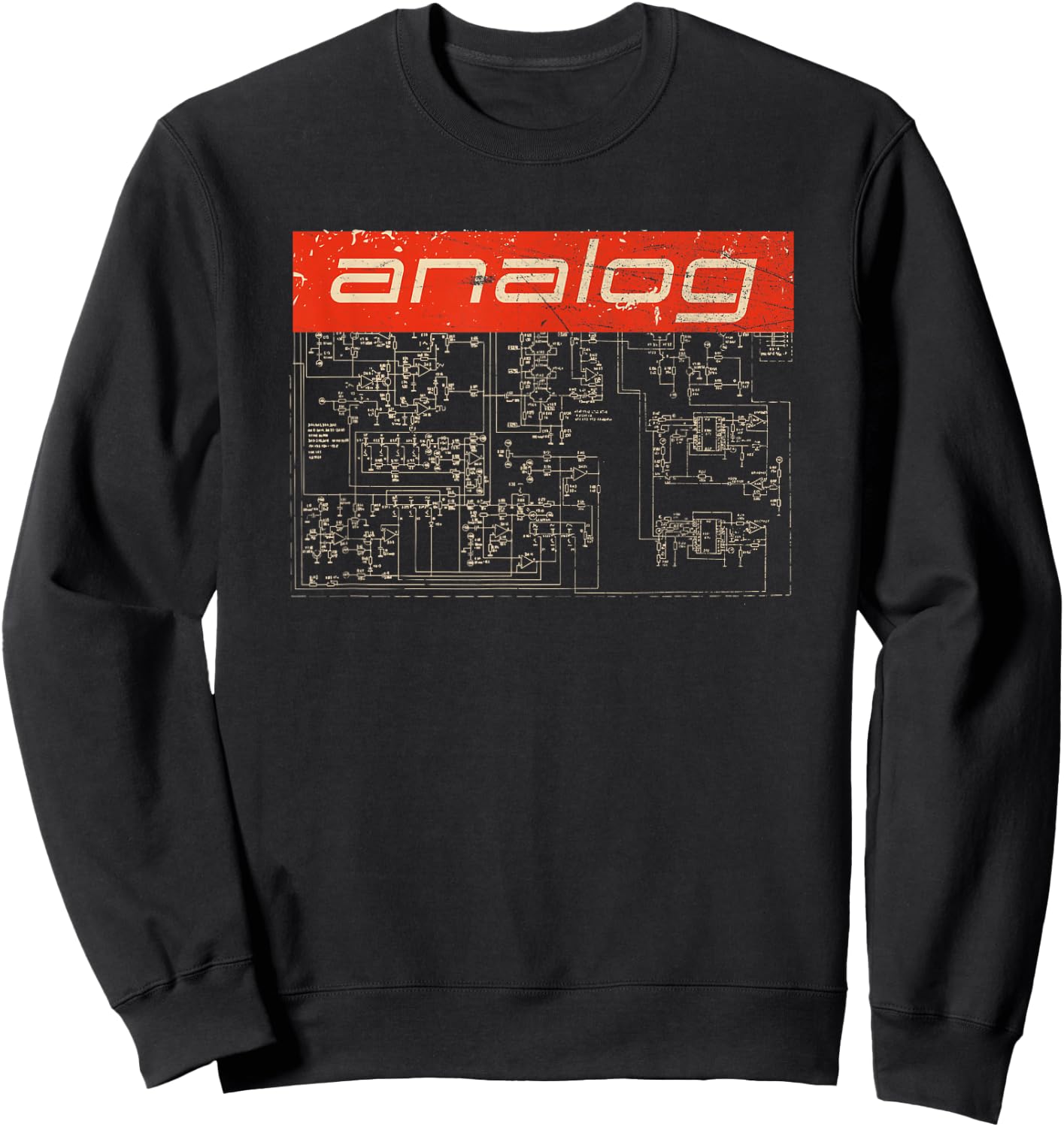 Synthesizer Analog Synth - Techno Attack Vintage Sweatshirt - Sweatshirt | Black