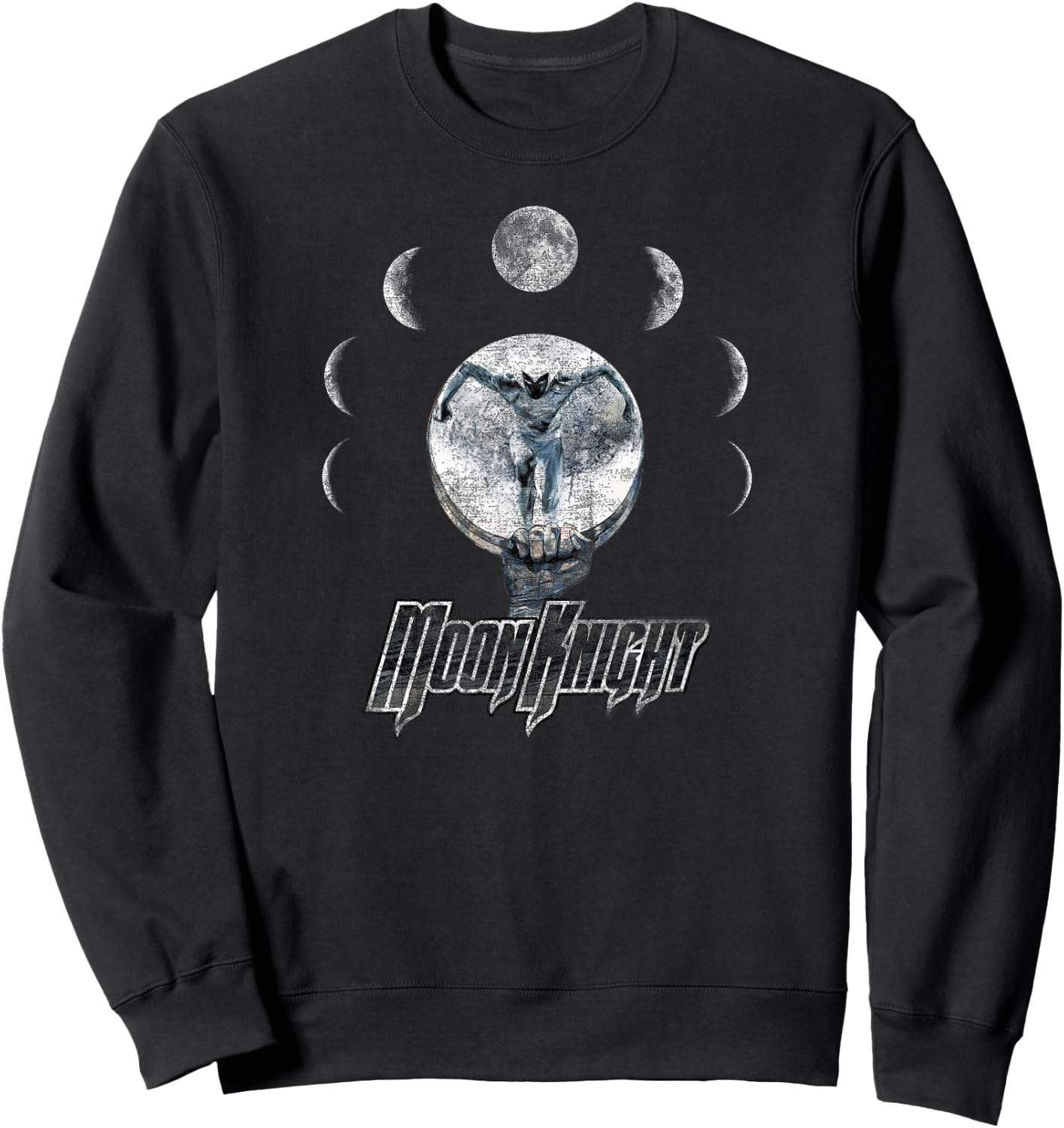 Marvel Moon Knight Epic Moon Phase Badge Graphic Sweatshirt - Sweatshirt | Black