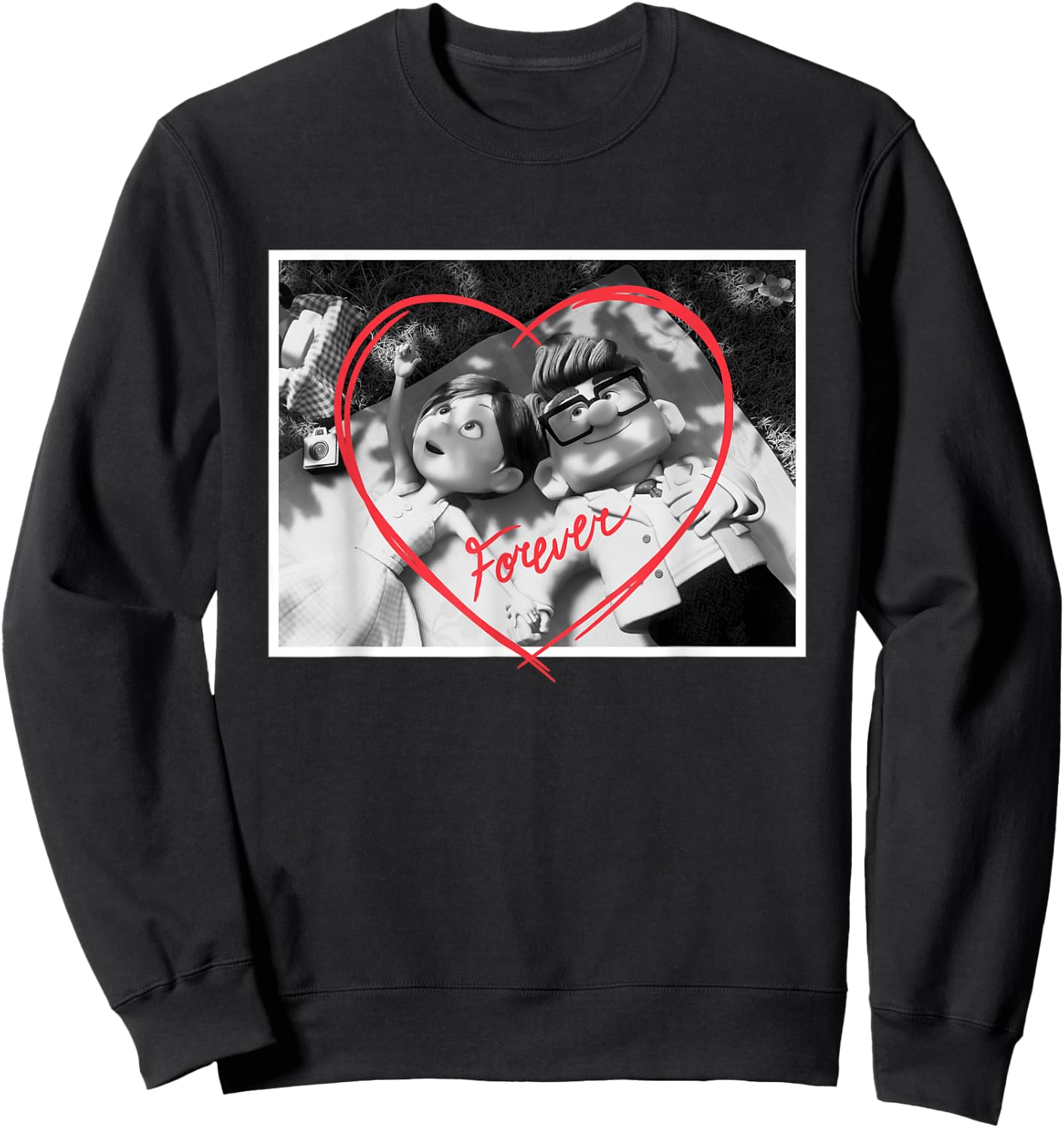 Disney Pixar UP Carl and Ellie Forever Heart Sweatshirt - Sweatshirt | Black