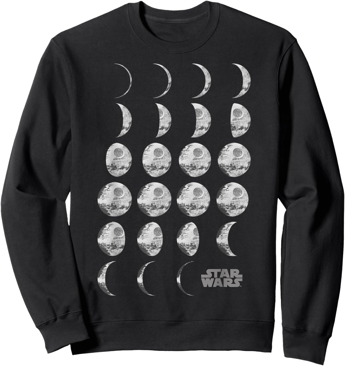 Star Wars Death Star Moon Phases Sweatshirt - Sweatshirt | Black