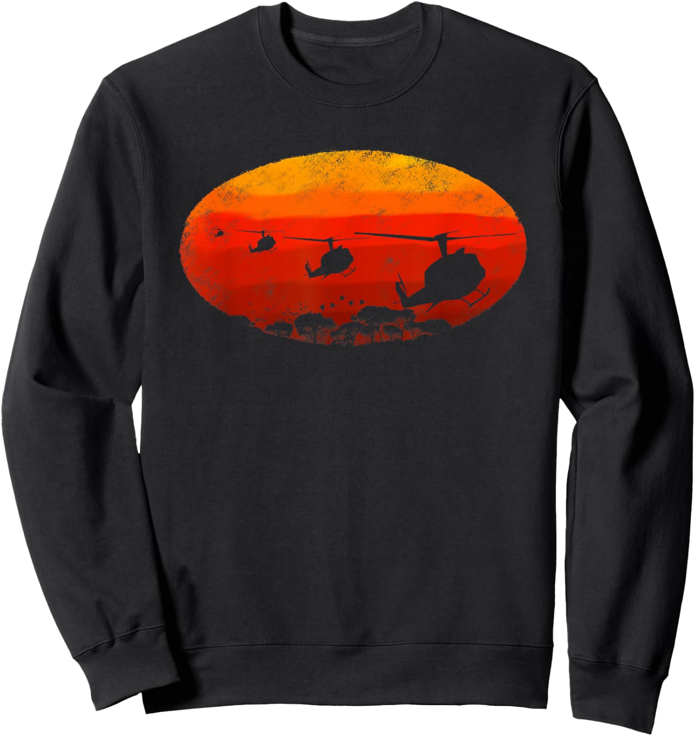 UH-1 Huey Helicopter T Shirt Pilot Gift Sweatshirt - Sweatshirt | Black