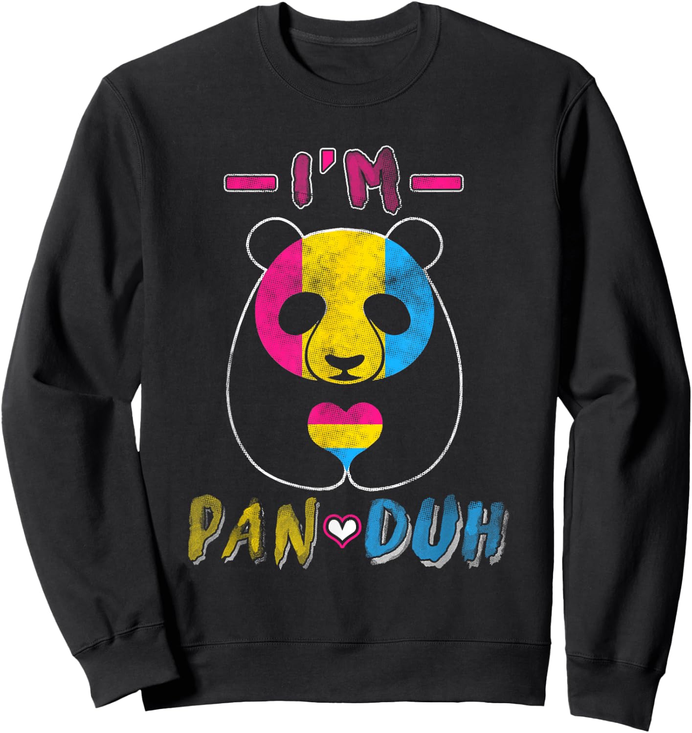 LGBT Gay Pride I'm Pan Duh Panda Pansexual Sweatshirt - Sweatshirt | Black