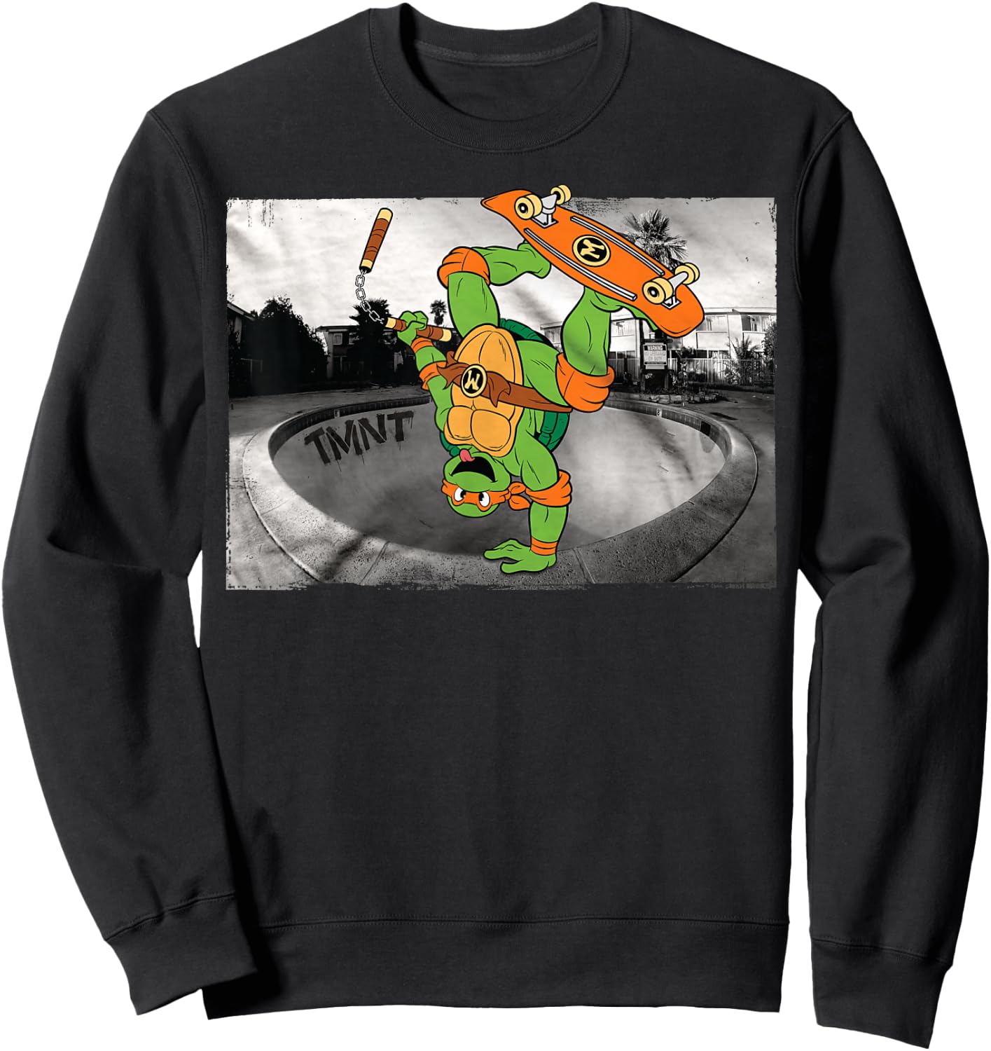 Teenage Mutant Ninja Turtles Michelangelo Skating Sweatshirt - Sweatshirt | Black
