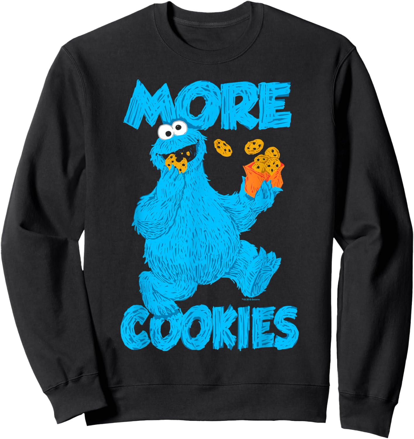 Sesame Street Cookie Monster More Cookies Sweatshirt - Sweatshirt | Black
