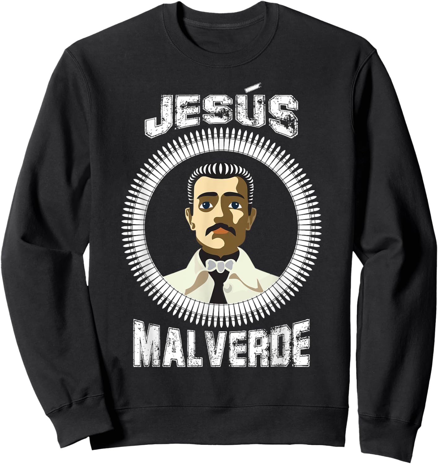 Jesus Malverde Mexican Hero Angel Of The Poor Shirt Sweatshirt - Sweatshirt | Black