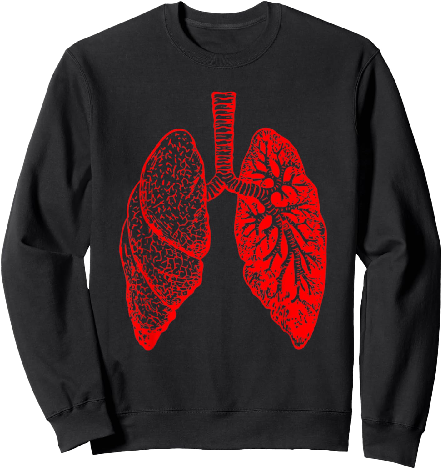 Anatomy Drawing Pulmonologist, Respiratory Lungs Gift Sweatshirt - Sweatshirt | Black