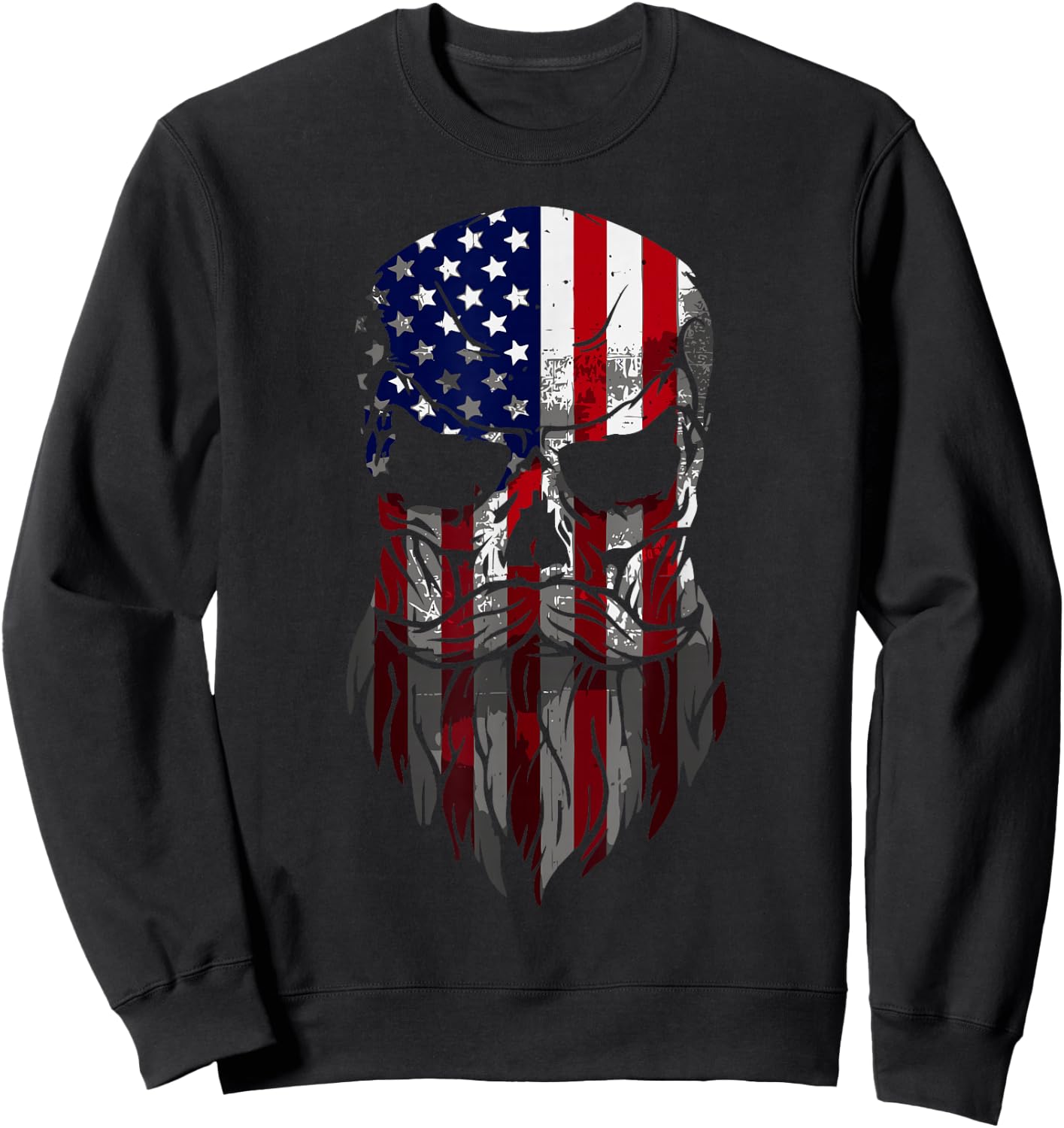 American Beard Skull Men's Sweatshirt - Sweatshirt | Black