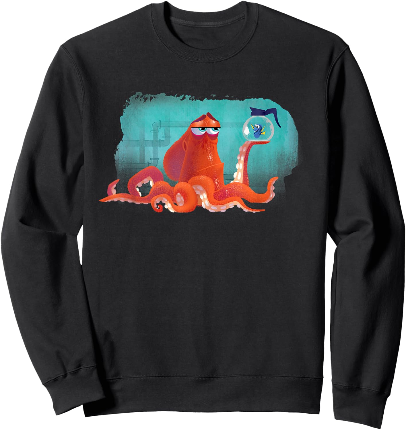 PIXAR Finding Dory Hank and Dory - Adult, Blue, Short Sleeve, Small Sweatshirt - Sweatshirt | Black