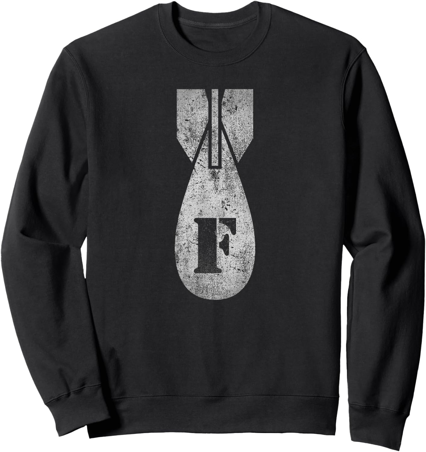 Vintage F-Bomb Funny Sweatshirt - Sweatshirt | Black