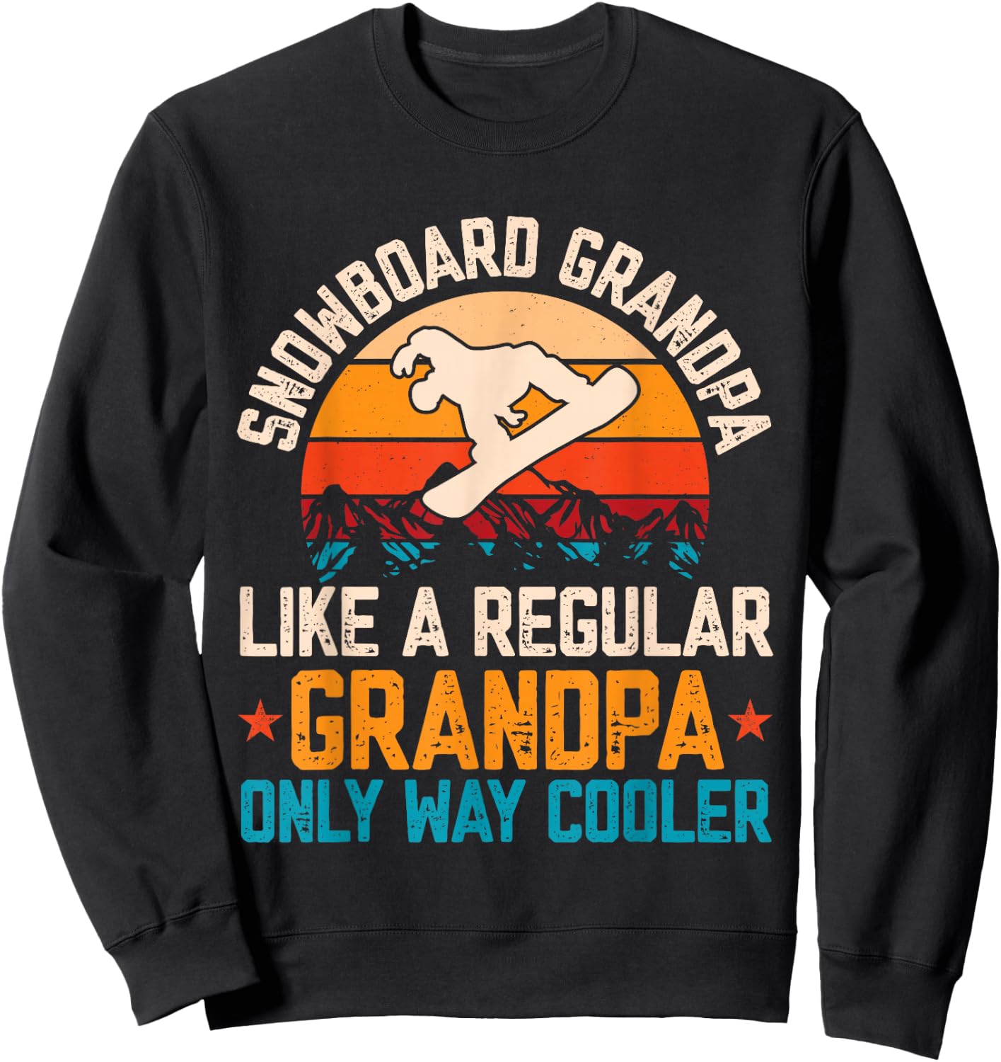 Snowboarding Snowboard Grandpa Snowboarder Sweatshirt - Sweatshirt | Black