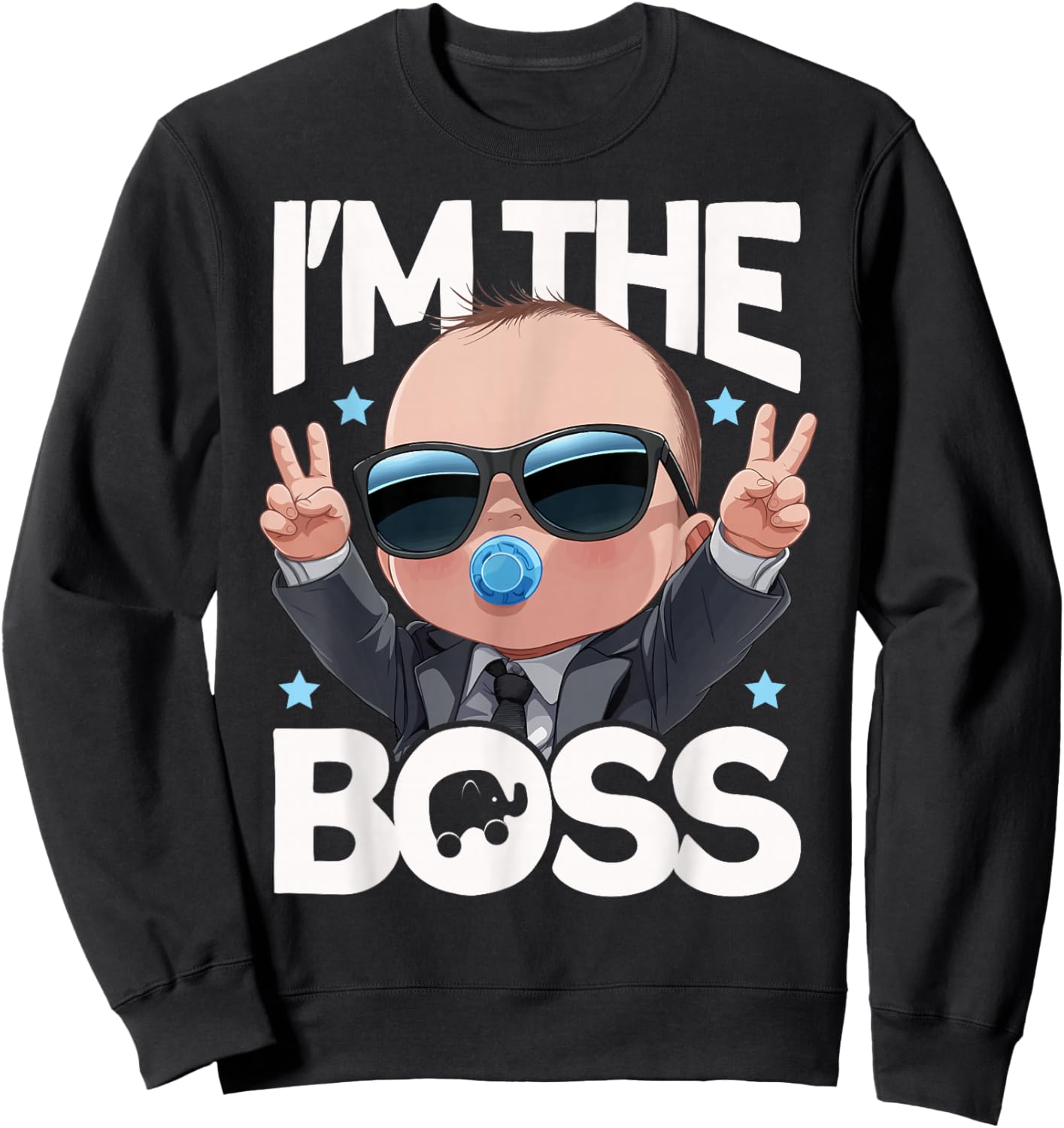 Baby Boss "I'm The Boss" Like A Boss Kids Sweatshirt - Sweatshirt | Black